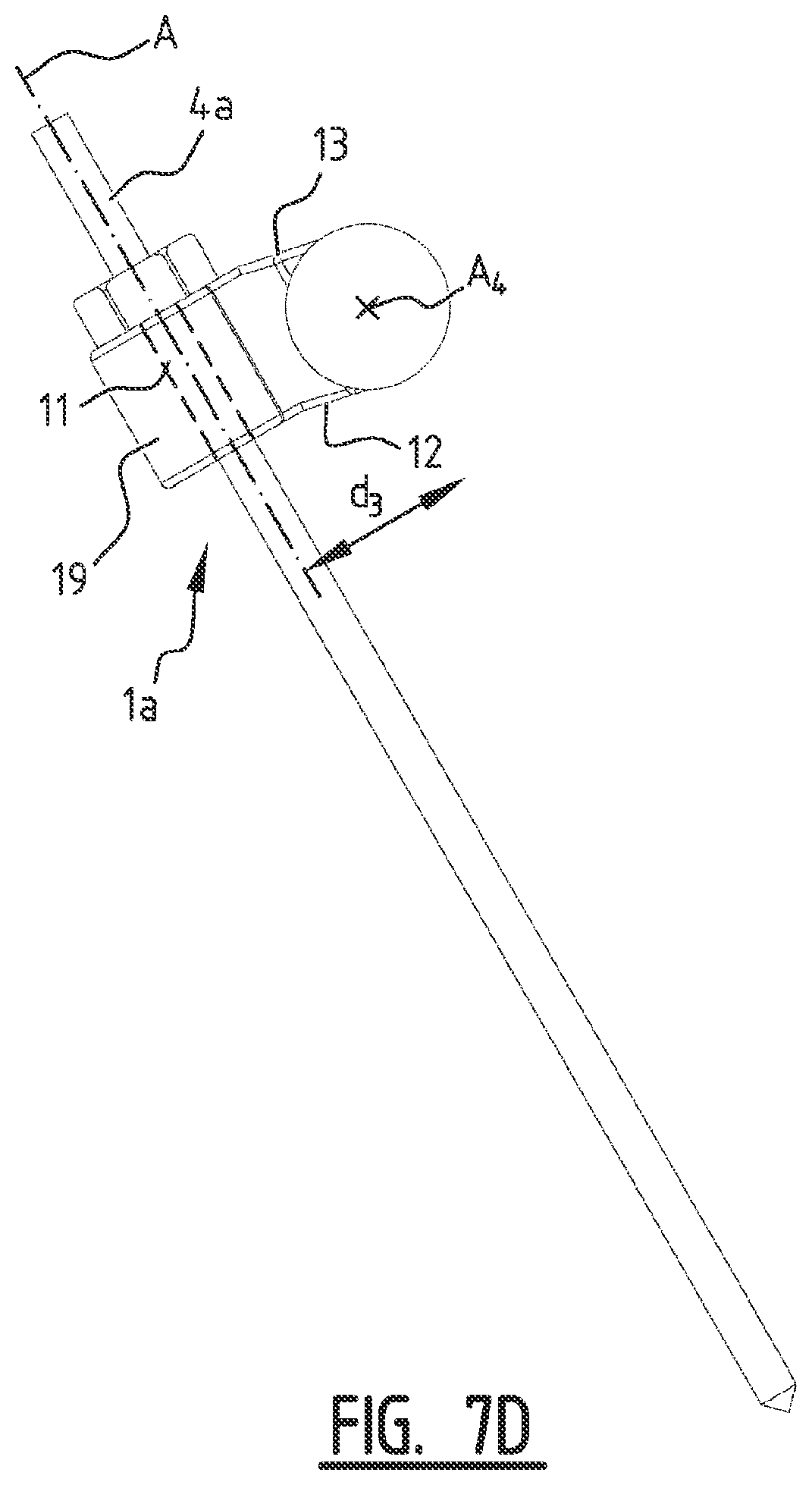 Patent US11779355 Figure 12 – System for connecting a connecting device, in particular a distractor, to a bone