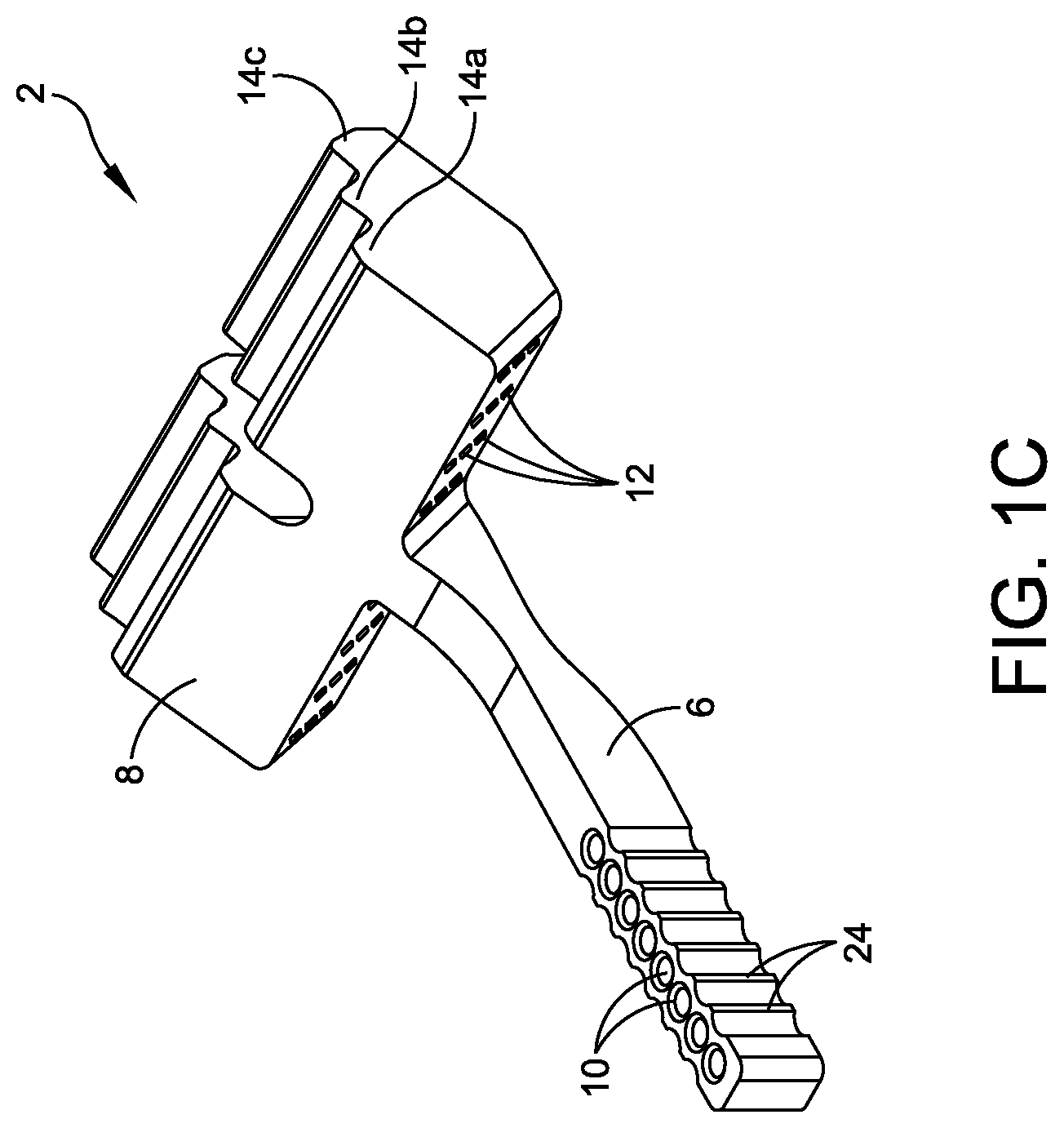 Patent US11779360 Figure 2 – Chevron osteotomy tools and methods