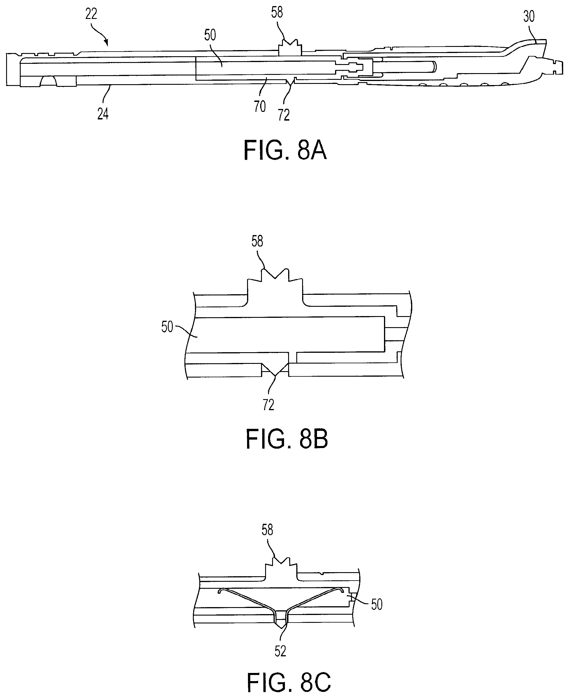 Patent US11779368 Figure 8 – Surgical knife safety handle having user operable lock