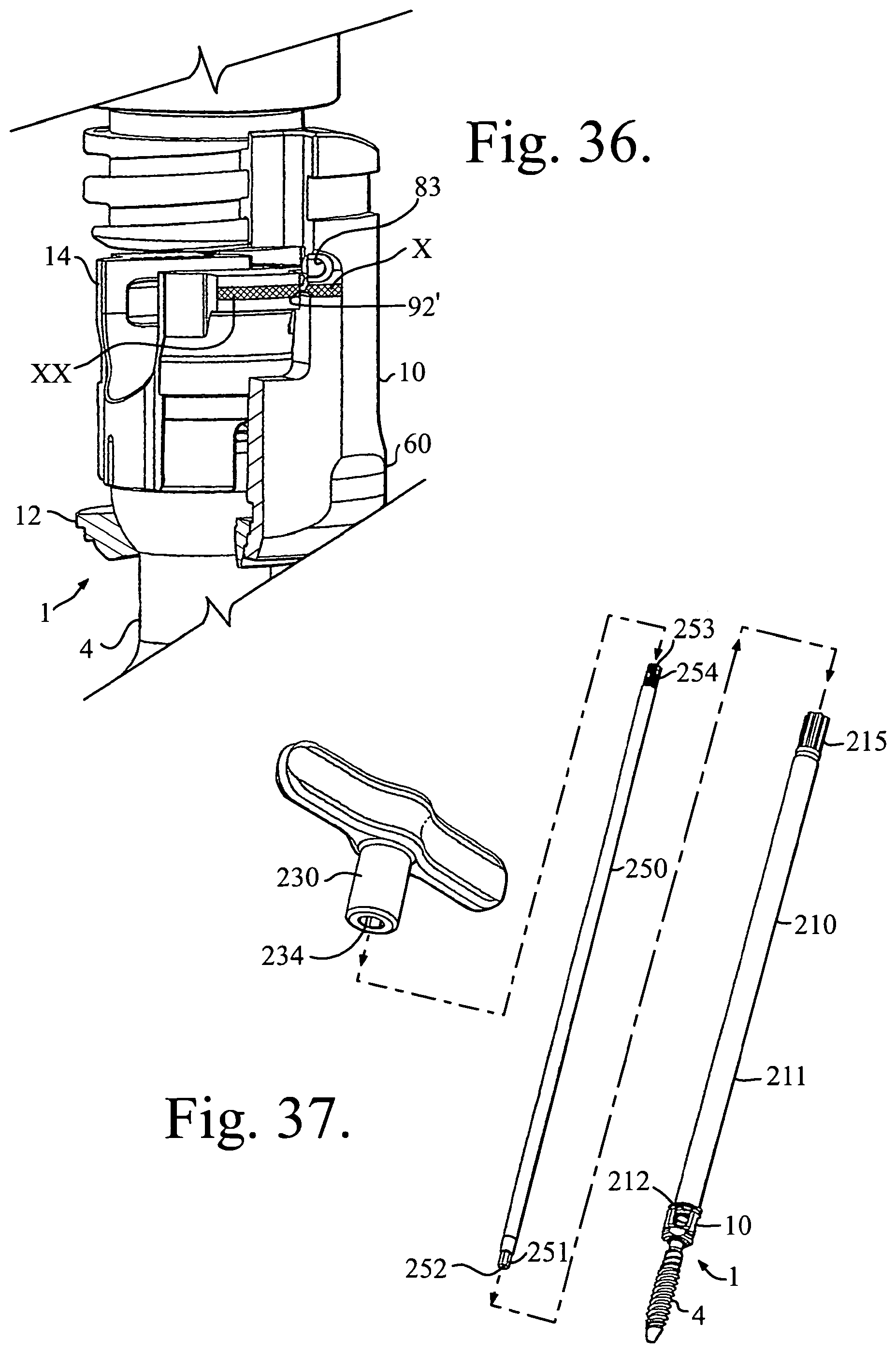 Patent US11779374 Figure 12 – Pivotal bone anchor assembly with non-pivoting, non-rotatable retainer