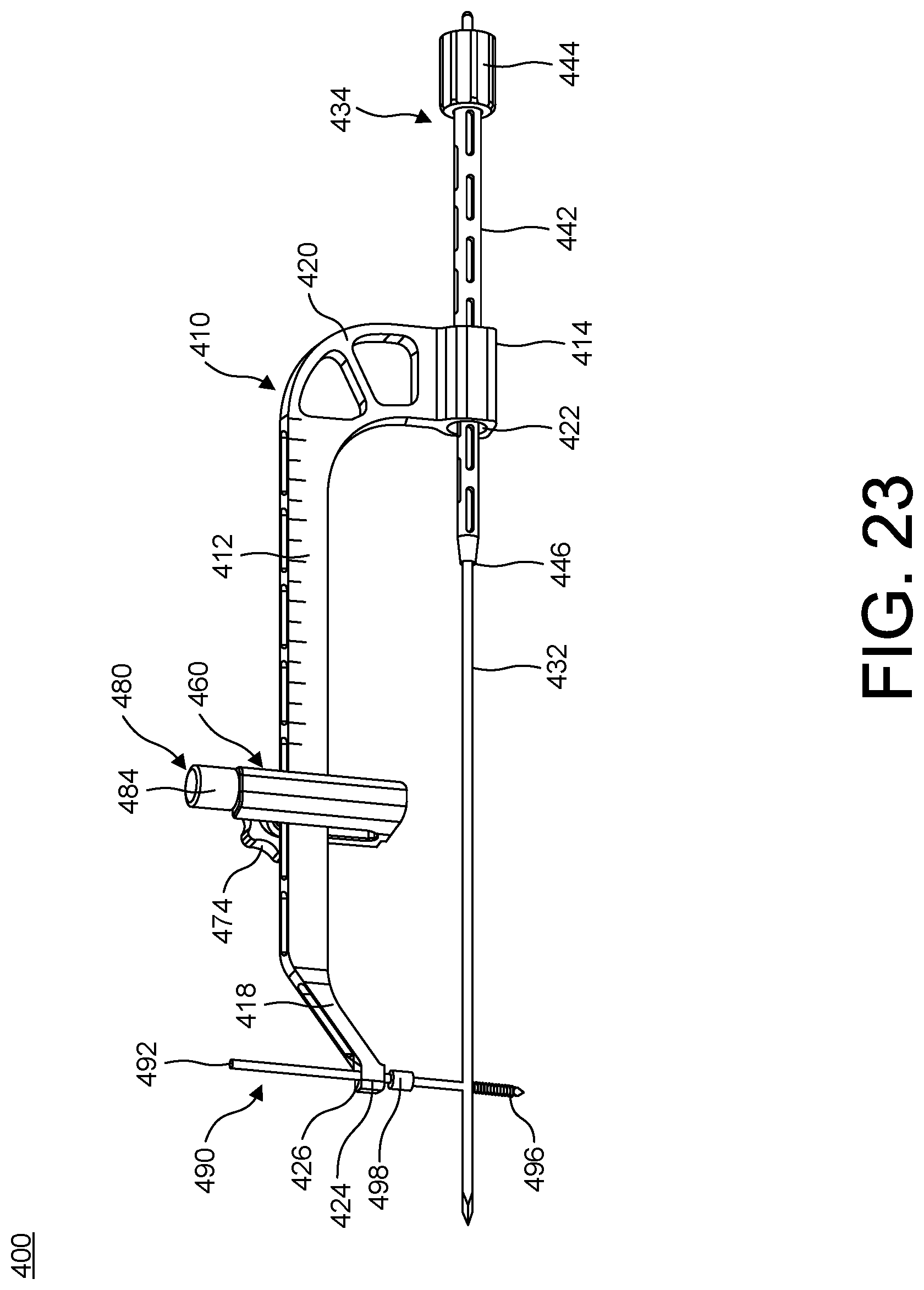 Patent US11779381 Figure 19 – Bone fixation system, assembly, implants, devices, alignment guides, and methods of use