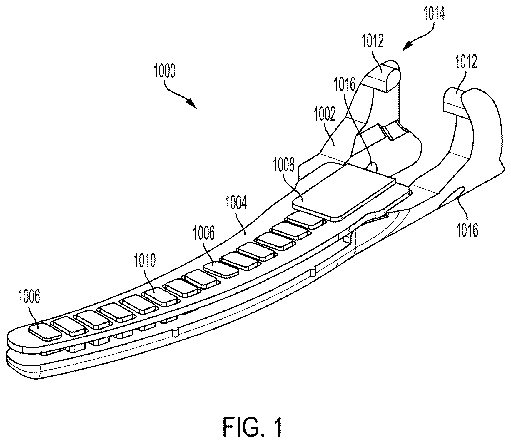Patent US11779387 Figure 1 – Clamp arm jaw to minimize tissue sticking and improve tissue control