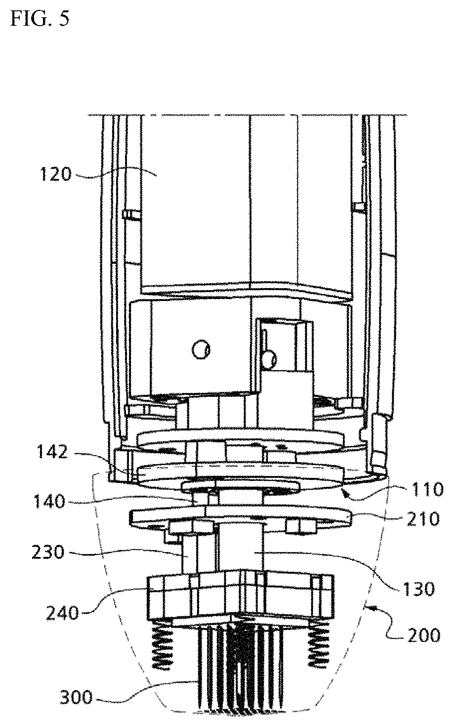 Patent US11779389 Figure 5 – Skin treatment device