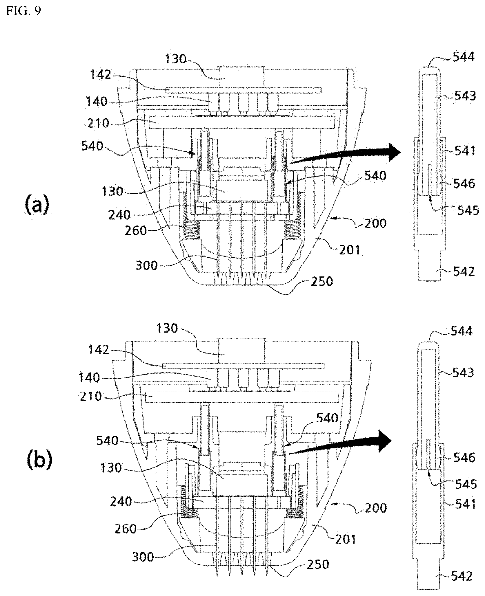 Patent US11779389 Figure 9 – Skin treatment device