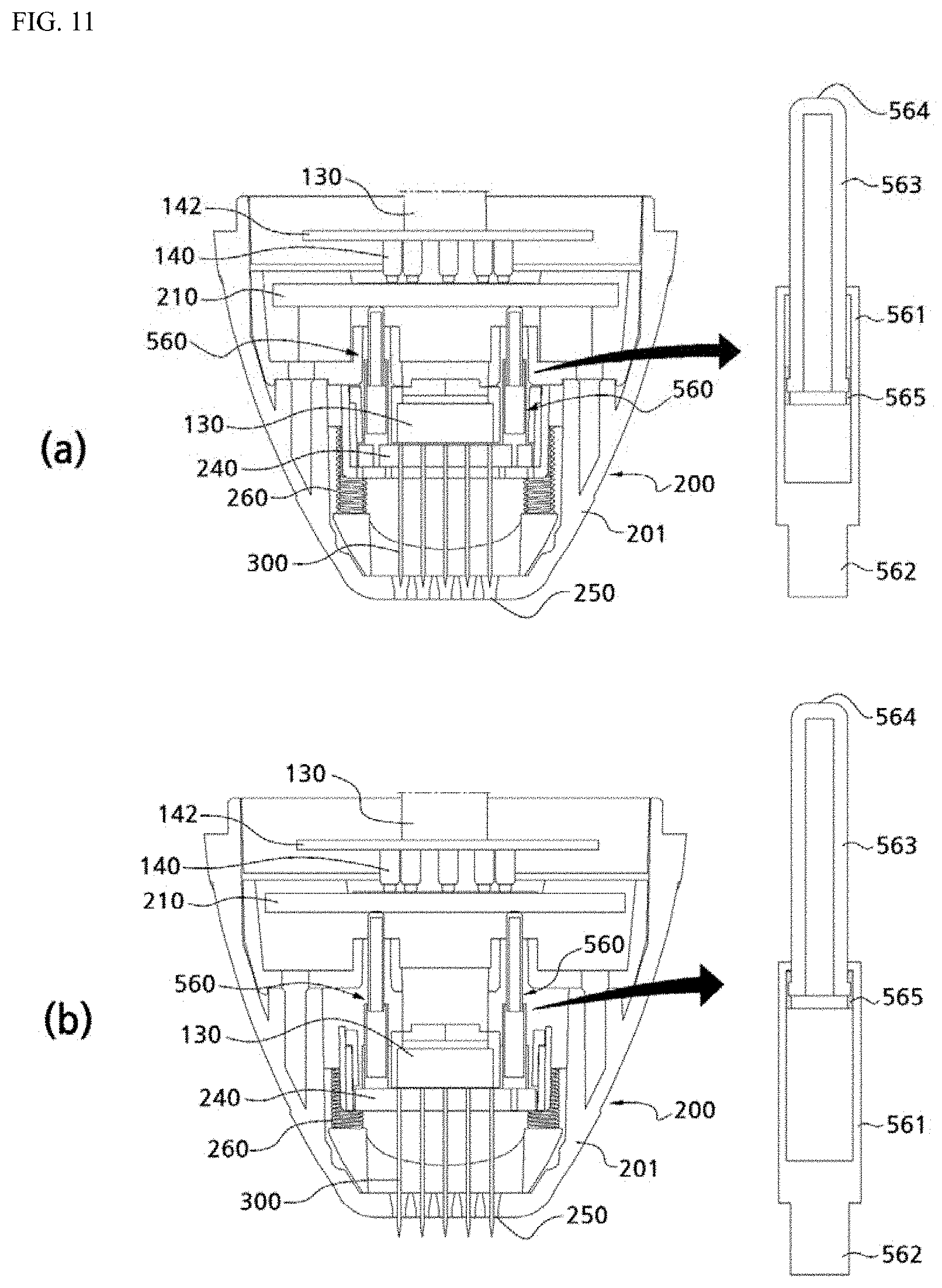 Patent US11779389 Figure 11 – Skin treatment device