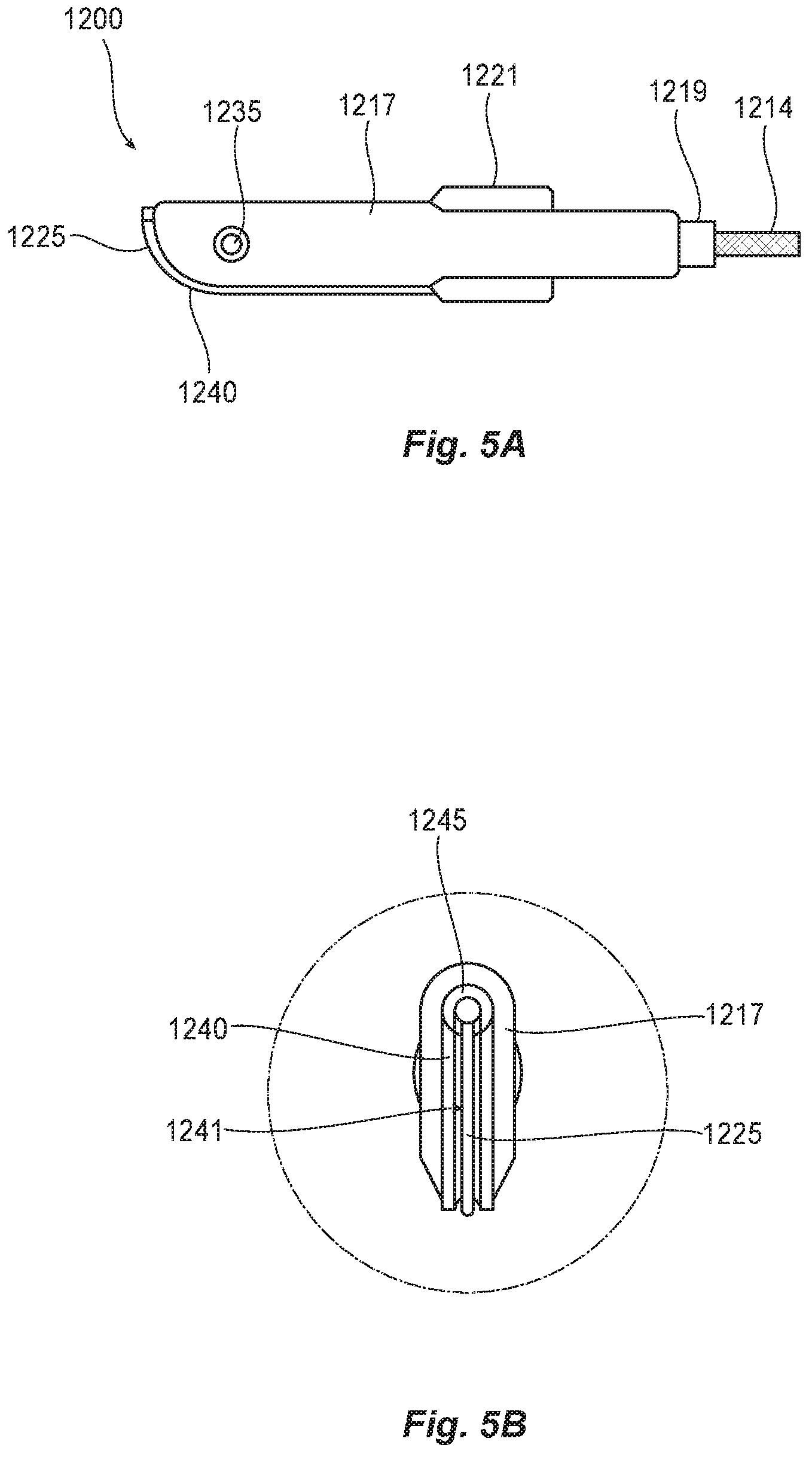 Patent US11779394 Figure 5 – Single-sided low profile end effector for bipolar pencil