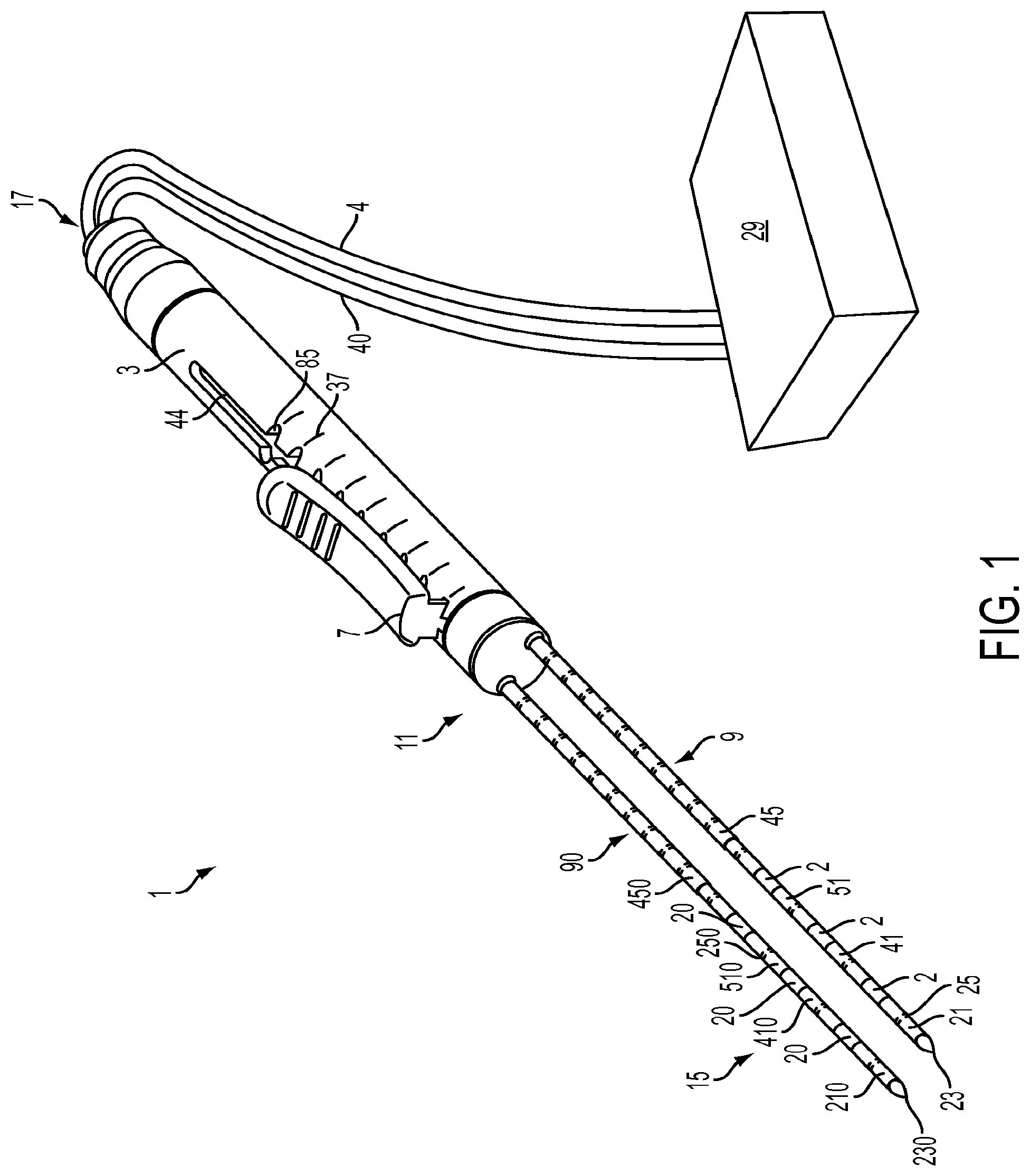 Patent US11779395 Figure 1 – Multiple treatment zone ablation probe