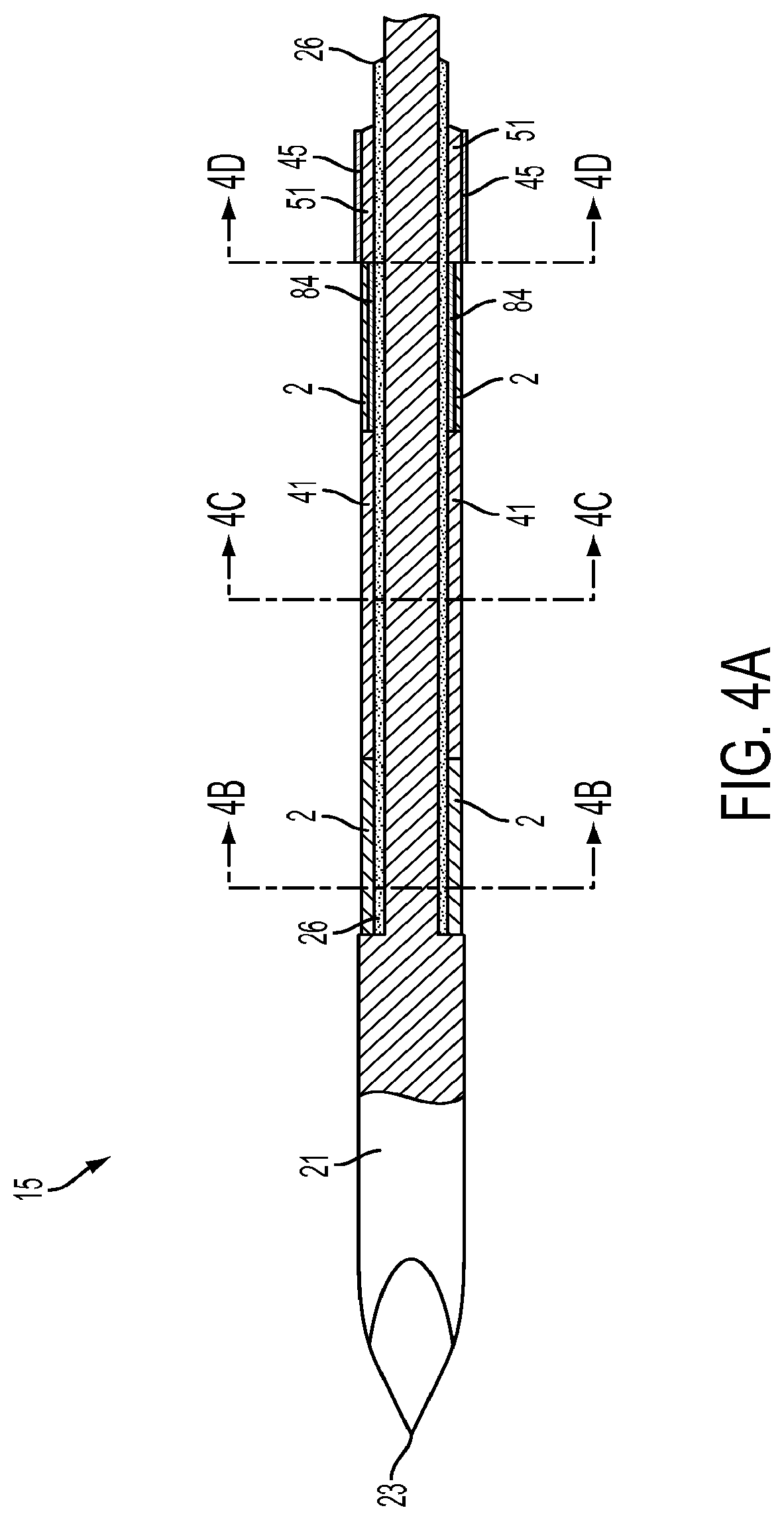Patent US11779395 Figure 4 – Multiple treatment zone ablation probe