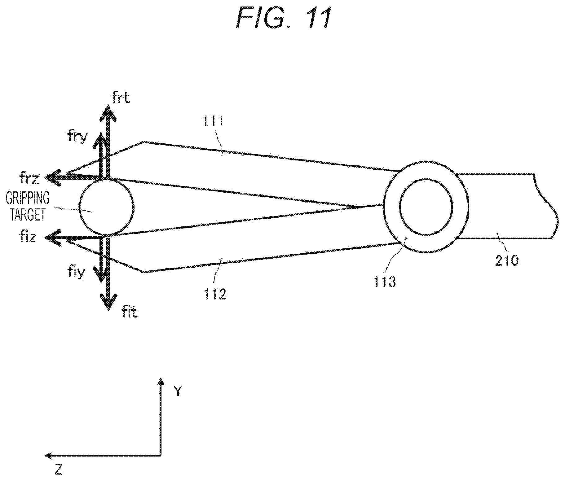 Patent US11779411 Figure 11 – Operation system, surgical system, control device, distortion generating body, surgical instrument, and external force detecting system