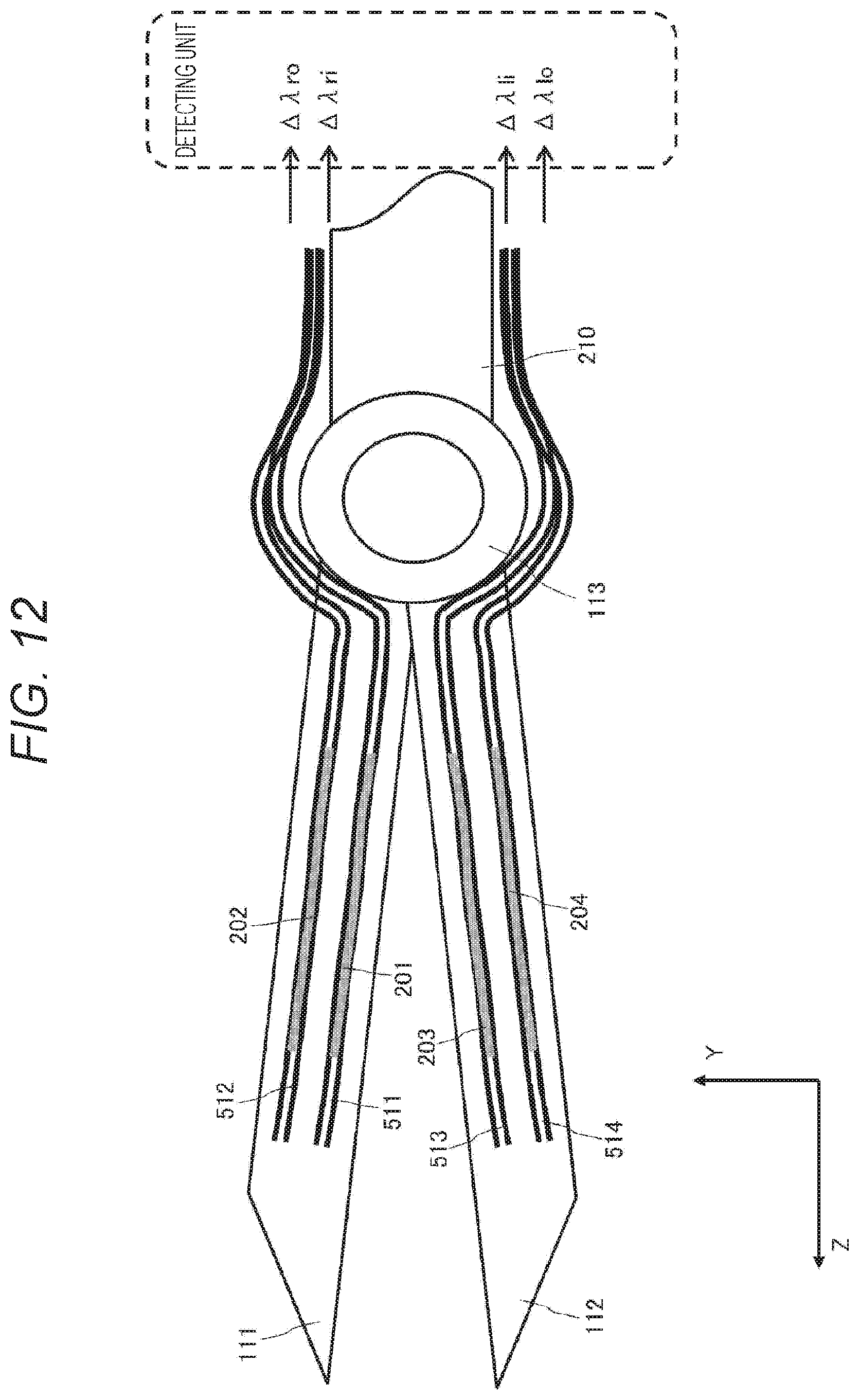 Patent US11779411 Figure 12 – Operation system, surgical system, control device, distortion generating body, surgical instrument, and external force detecting system