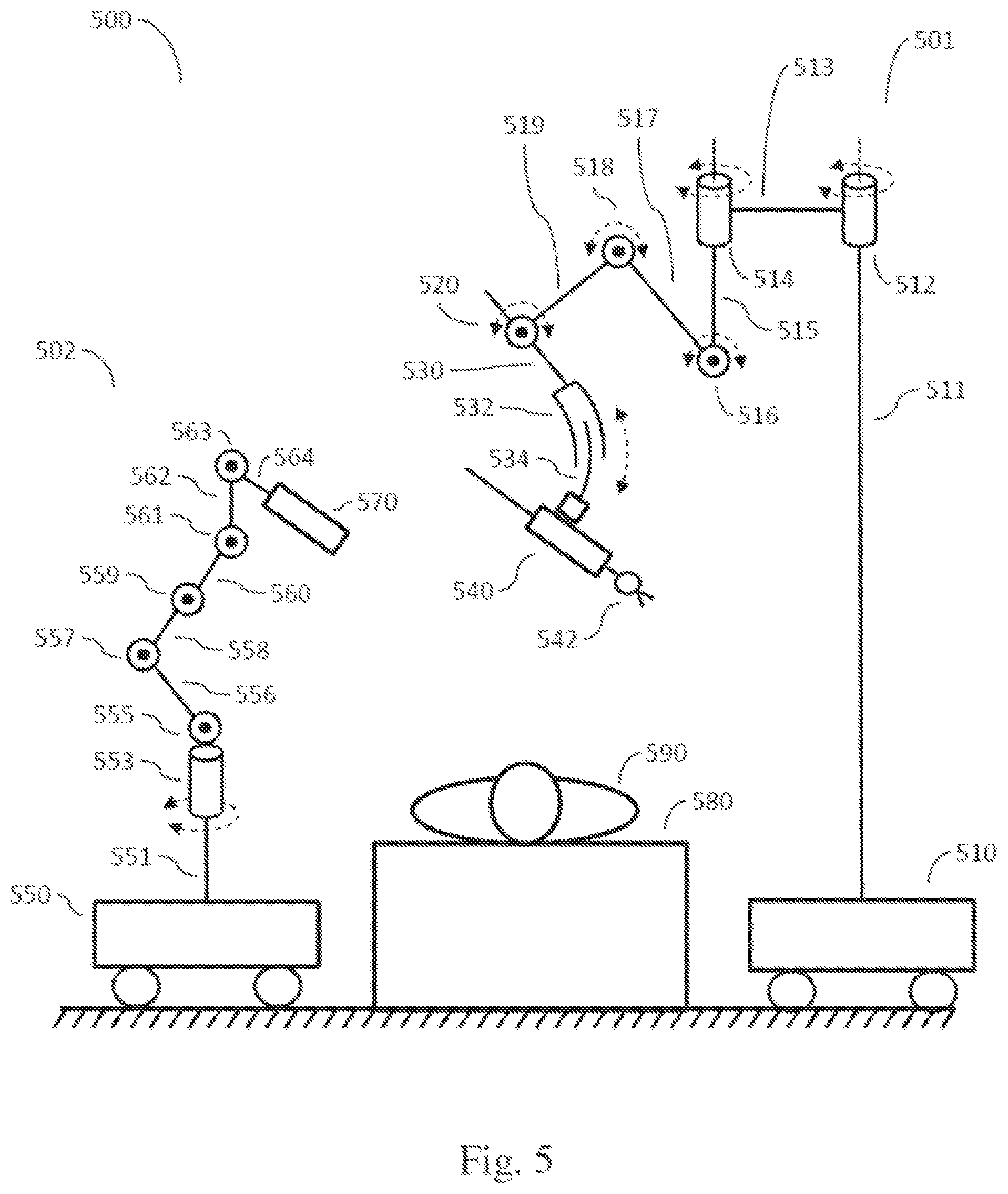 Patent US11779415 Figure 5 – System and method for rapid halt and recovery of motion deviations in repositionable arms