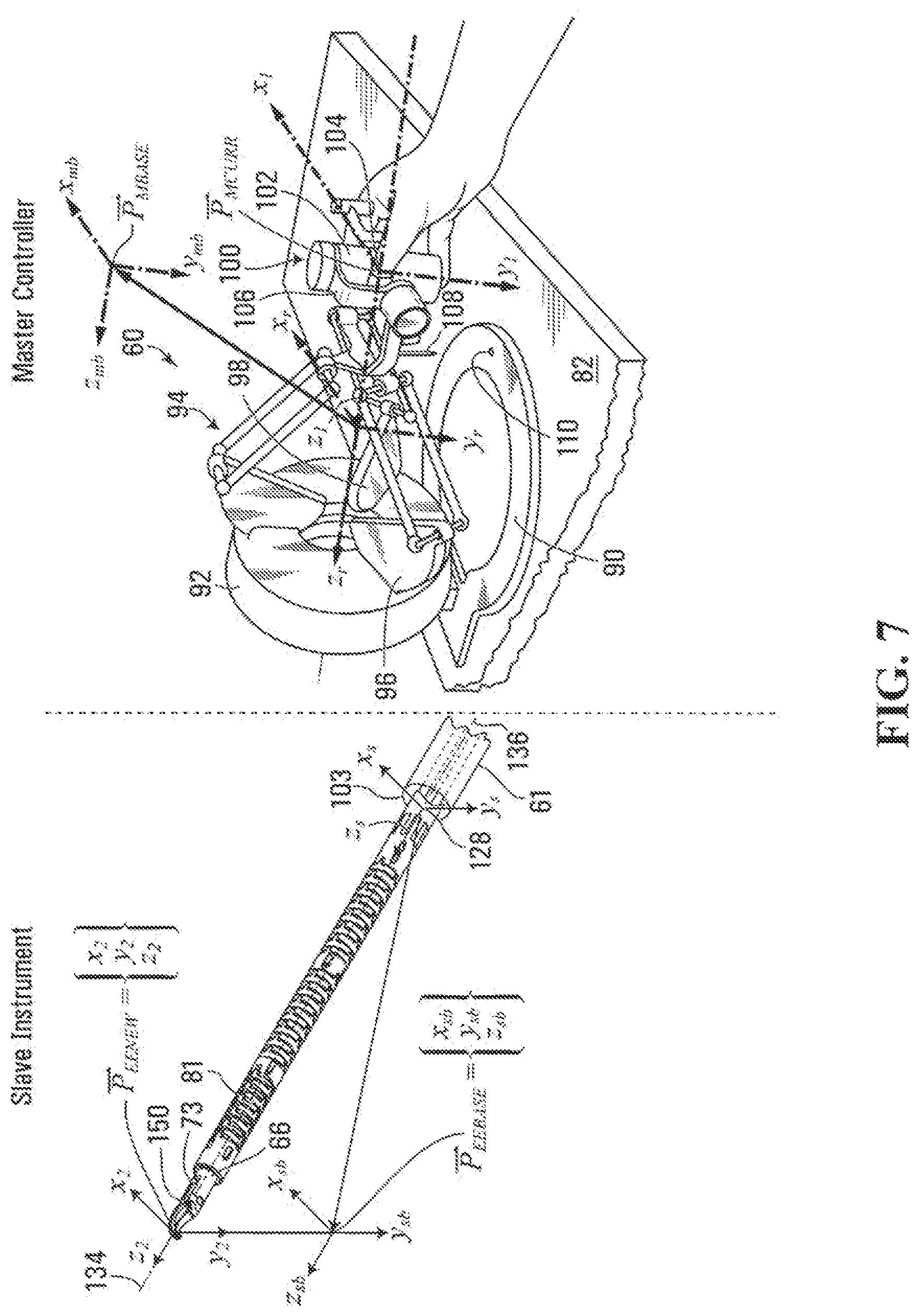 Patent US11779419 Figure 7 – Autonomous correction of alignment error in a master-slave robotic system