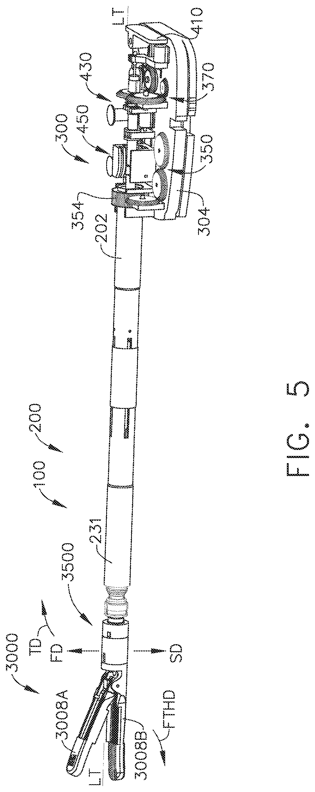 Patent US11779420 Figure 5 – Robotic surgical attachments having manually-actuated retraction assemblies