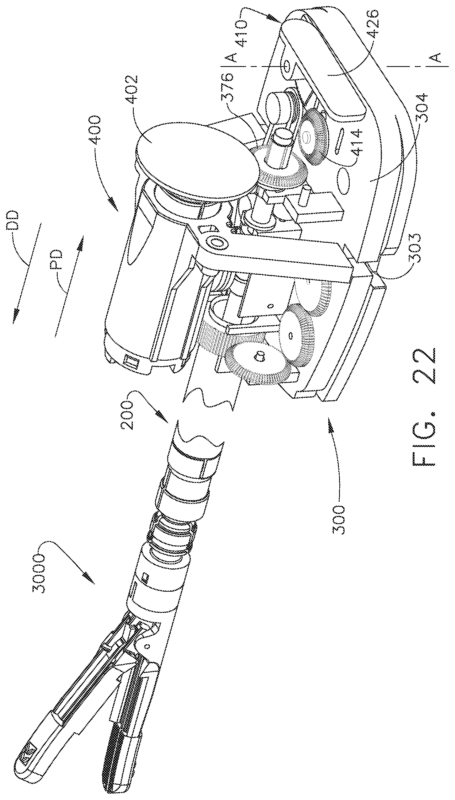 Patent US11779420 Figure 19 – Robotic surgical attachments having manually-actuated retraction assemblies