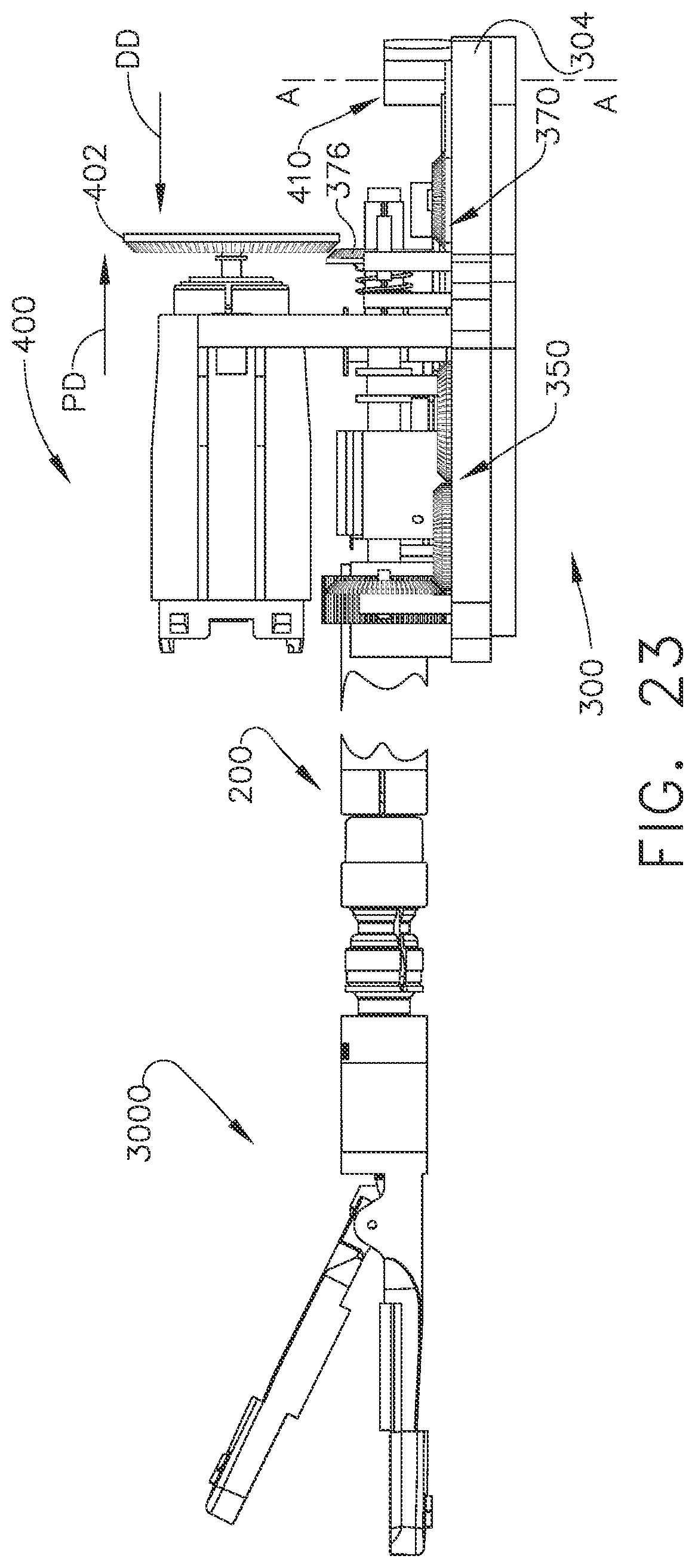 Patent US11779420 Figure 20 – Robotic surgical attachments having manually-actuated retraction assemblies