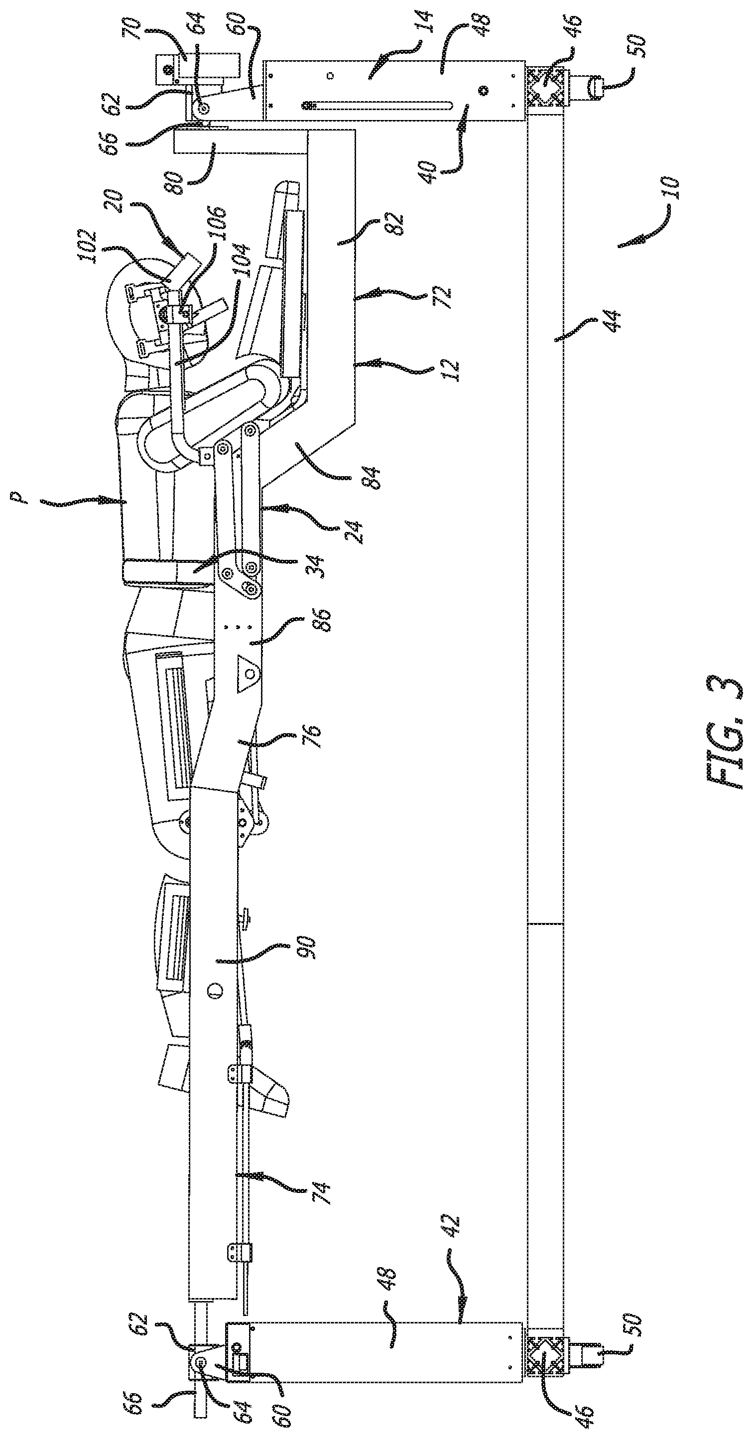 Patent US11779426 Figure 3 – Radiation mitigation system for use with a surgical frame