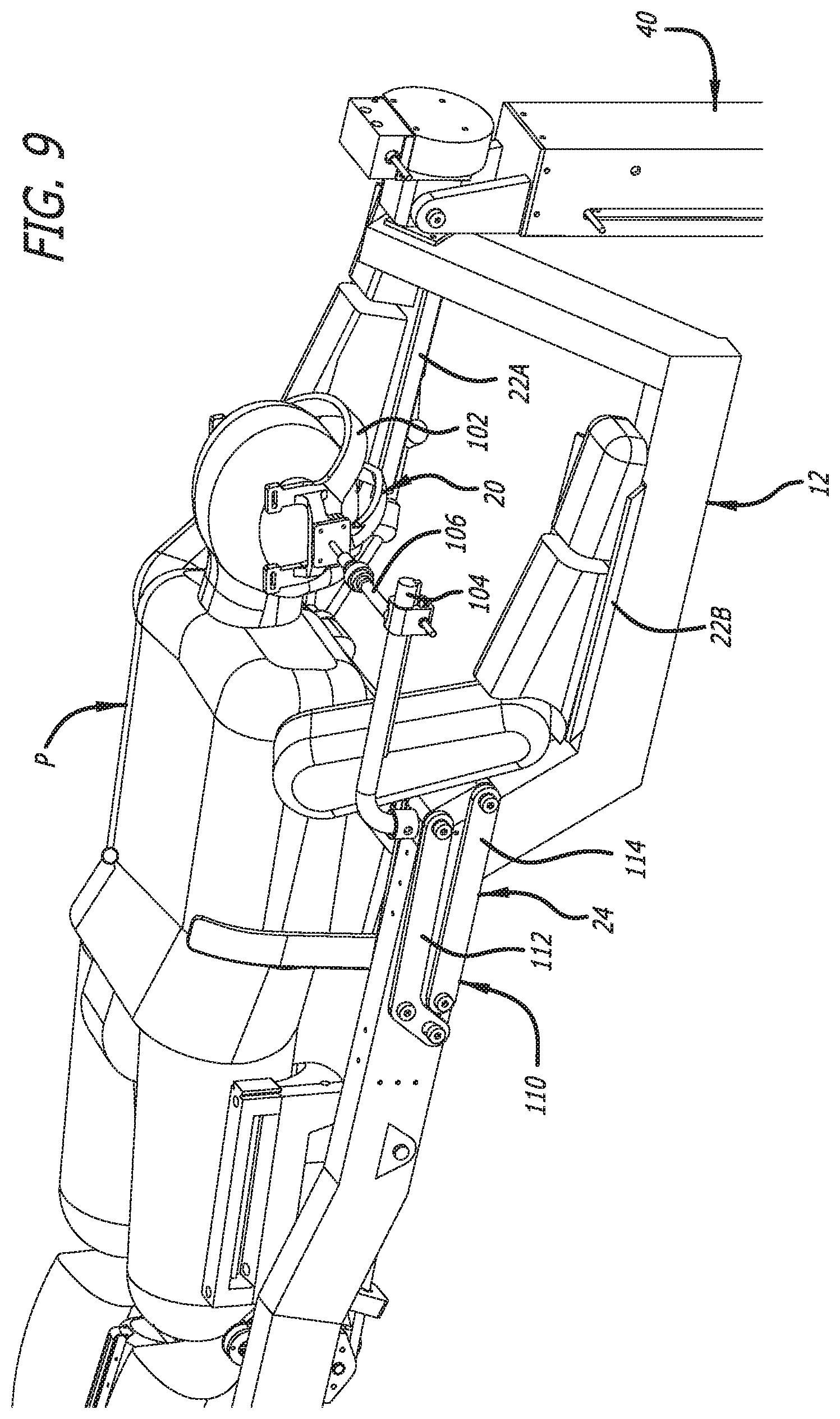 Patent US11779426 Figure 9 – Radiation mitigation system for use with a surgical frame