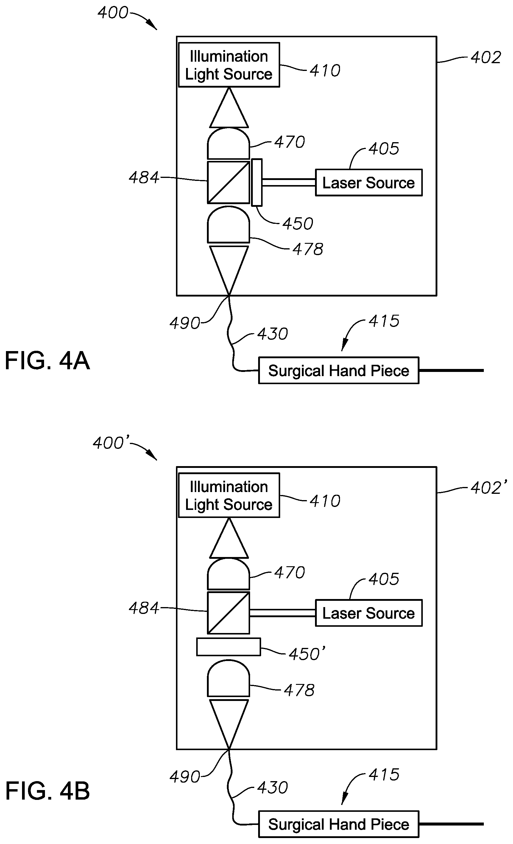 Patent US11779427 Figure 5 – Multiple-input-coupled illuminated multi-spot laser probe