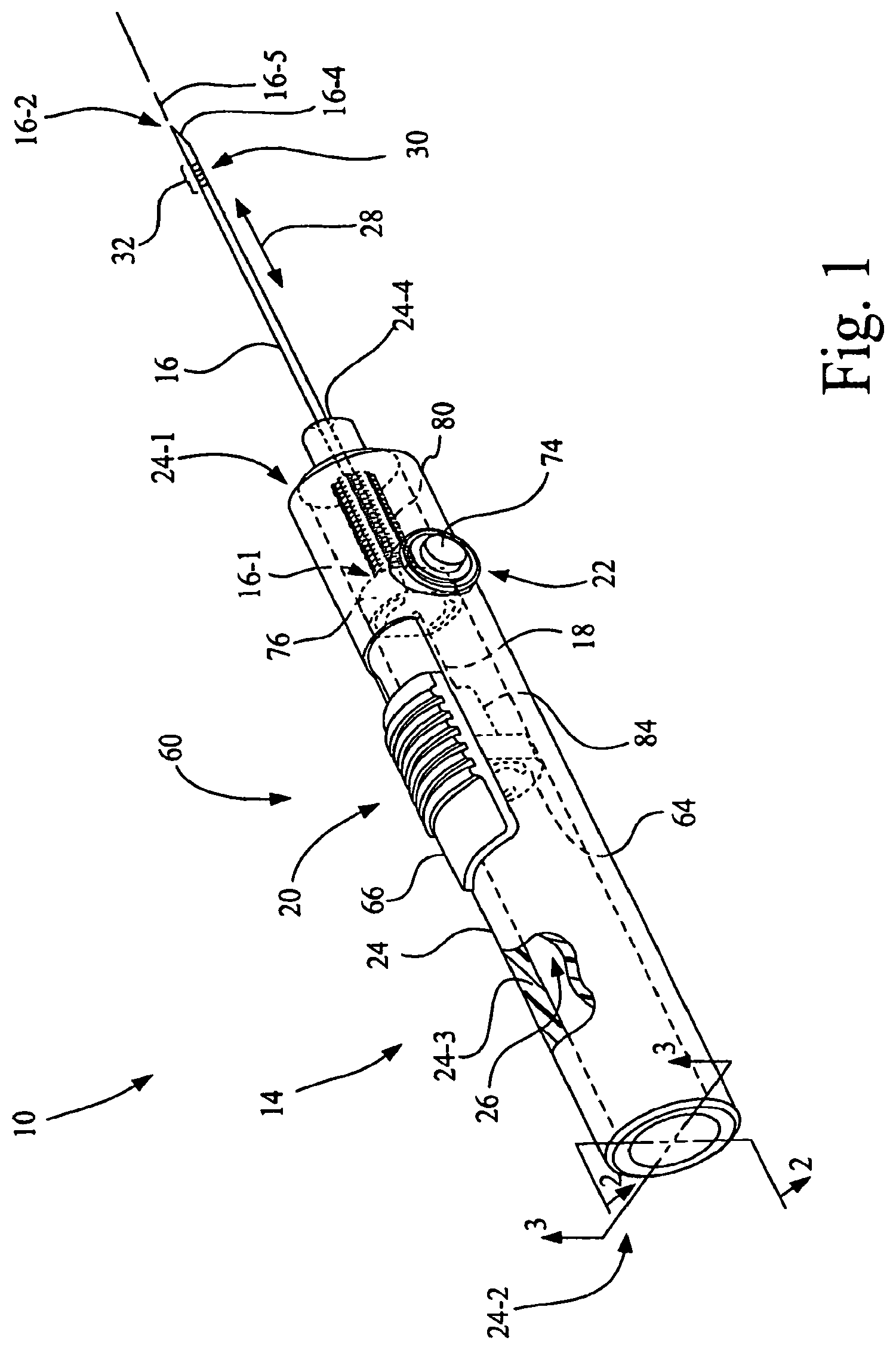 Patent US11779431 Figure 1 – Marker delivery device for tissue marker placement