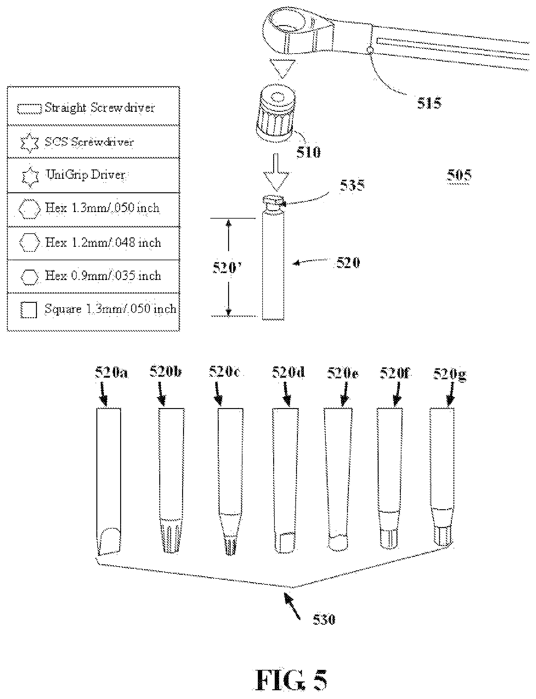 Patent US11779435 Figure 8 – Dental screwdriver