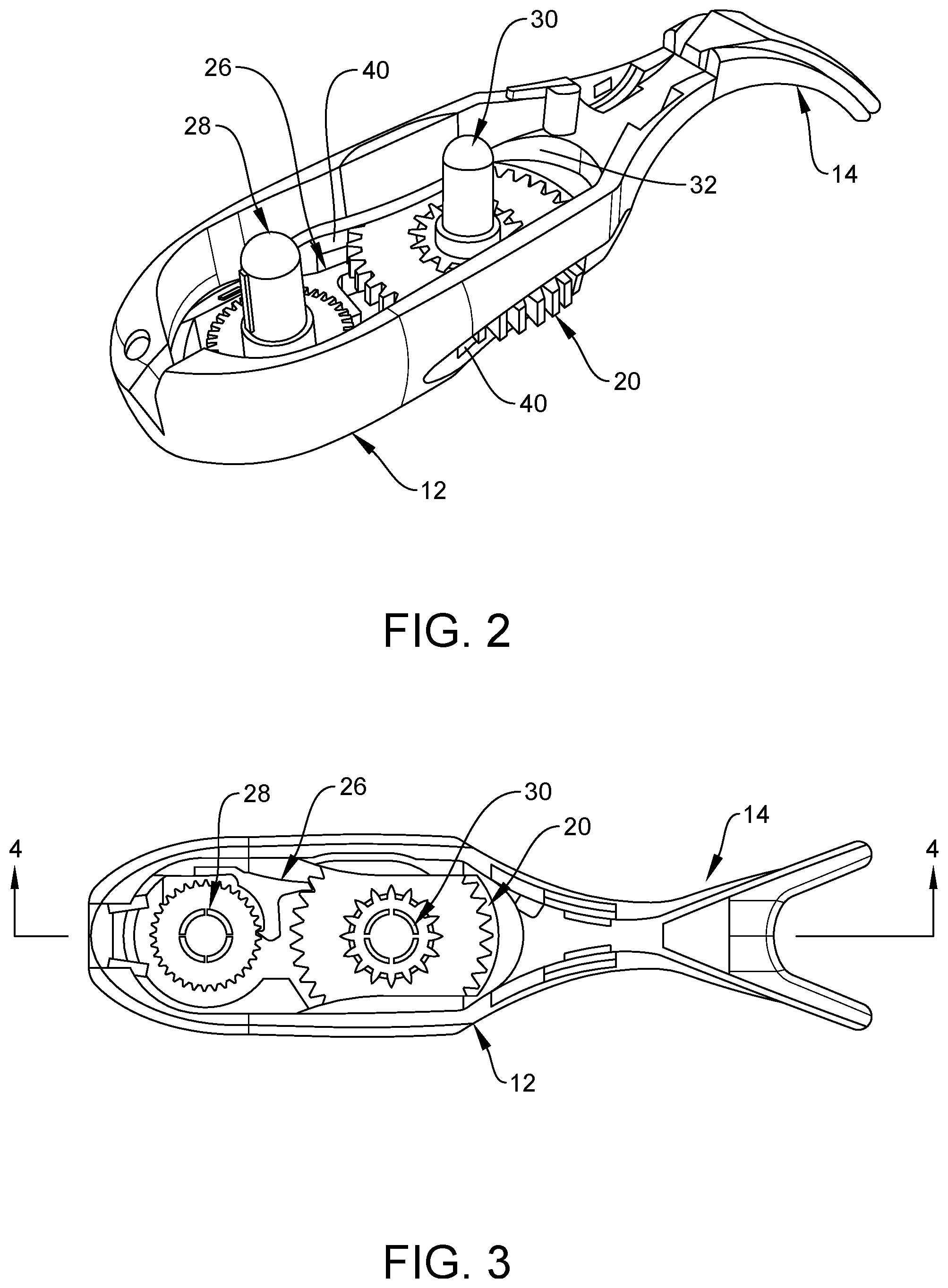 Patent US11779441 Figure 2 – Dental flosser with floss tensioner