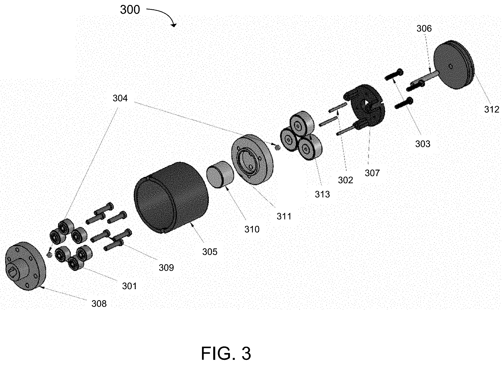 Patent US11779473 Figure 3 – Powered prosthetic flexion device
