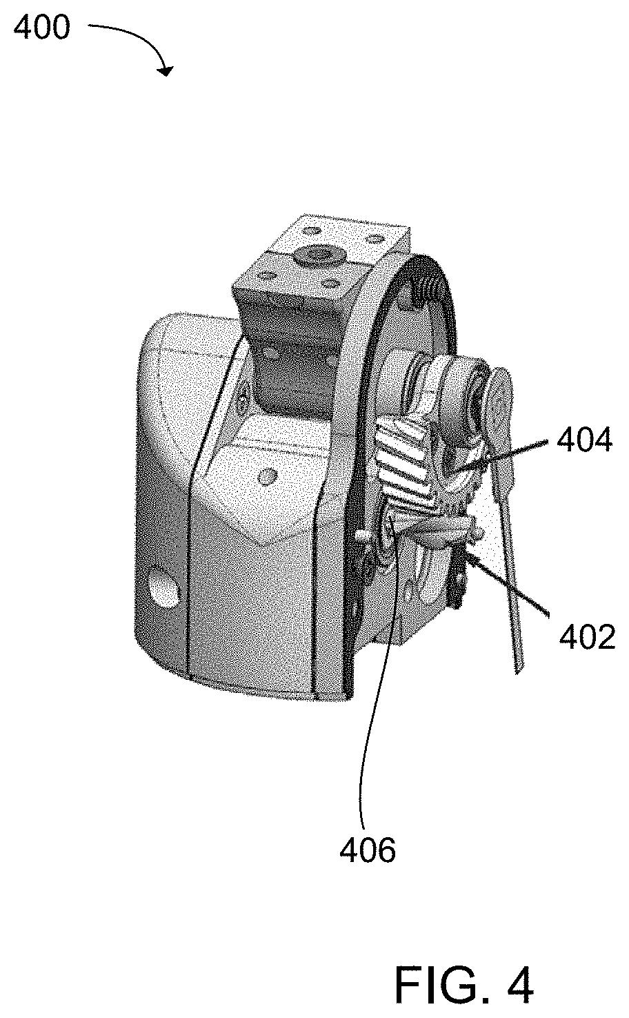 Patent US11779473 Figure 4 – Powered prosthetic flexion device