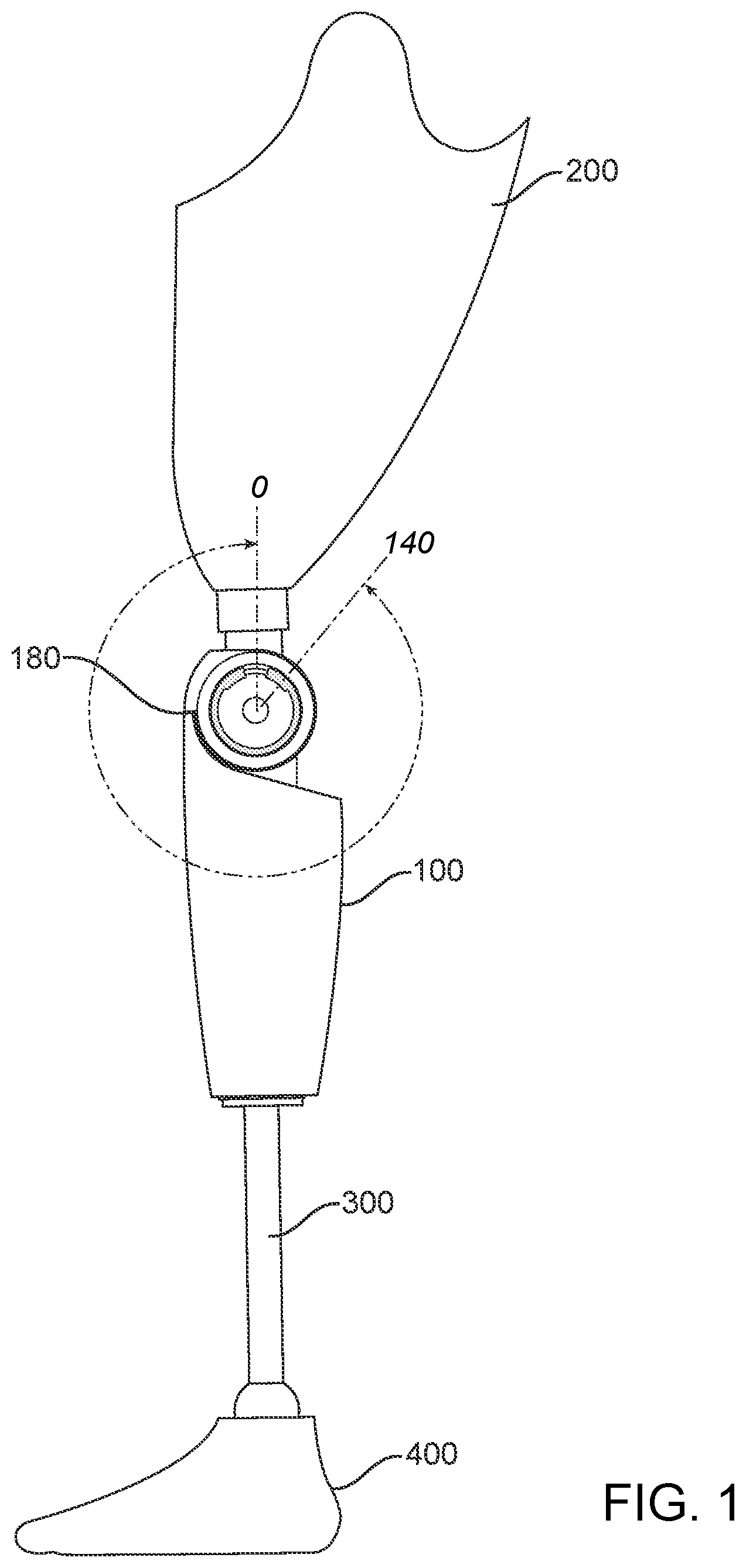 Patent US11779474 Figure 1 – Para-cycling knee joint