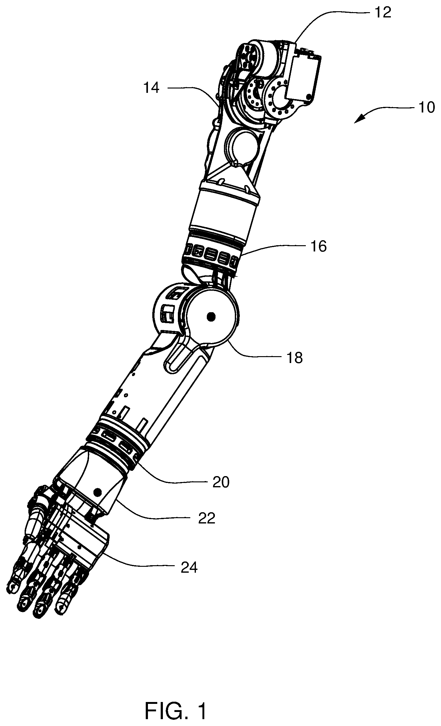 Patent US11779476 Figure 1 – Arm prosthetic device