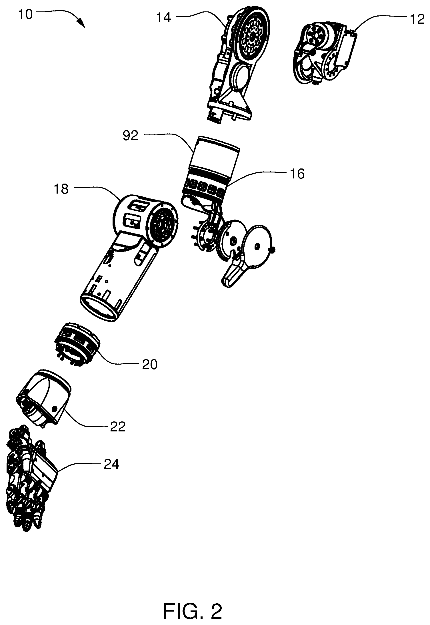 Patent US11779476 Figure 2 – Arm prosthetic device