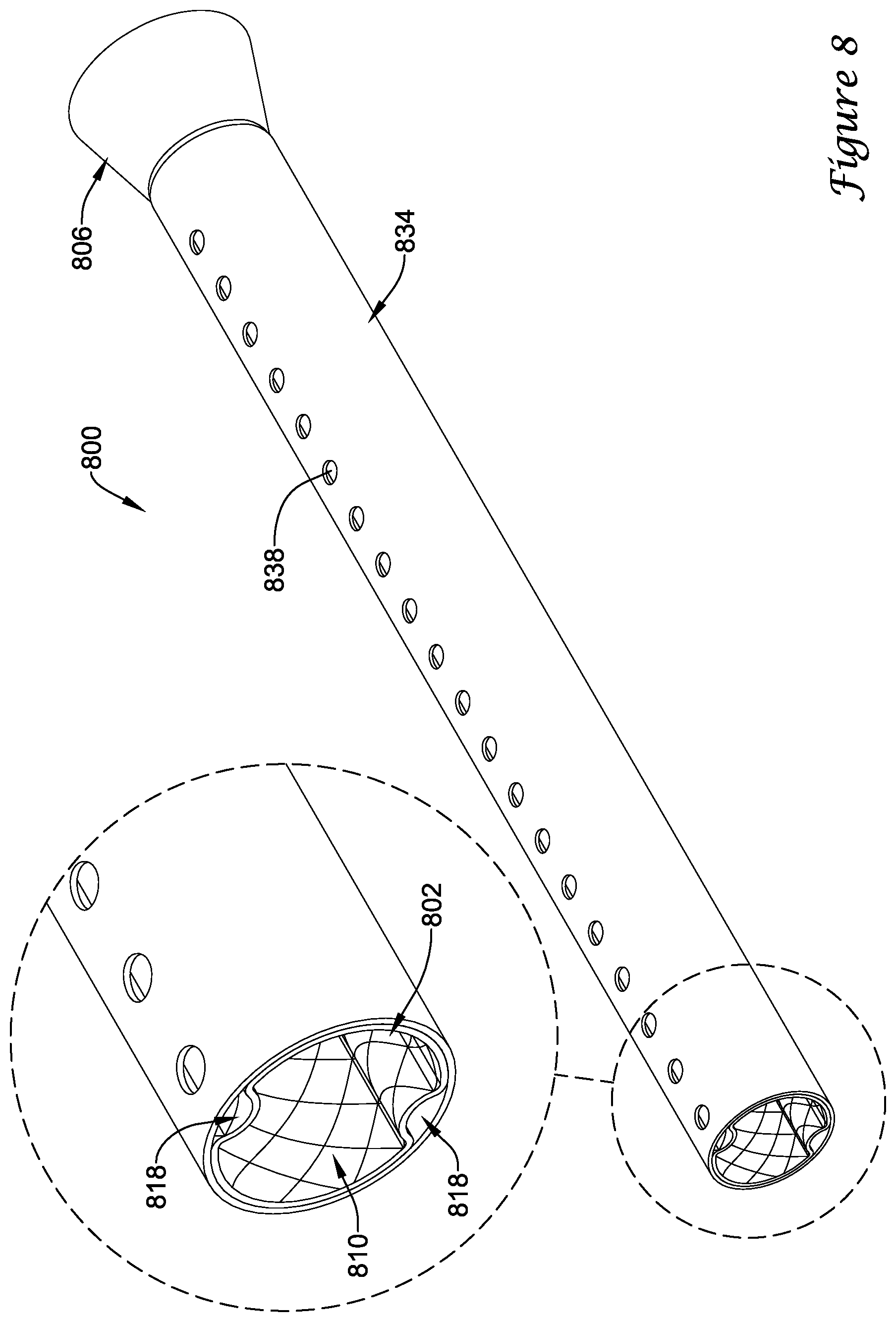 Patent US11779480 Figure 8 – Medical devices for use along the biliary and/or pancreatic tract