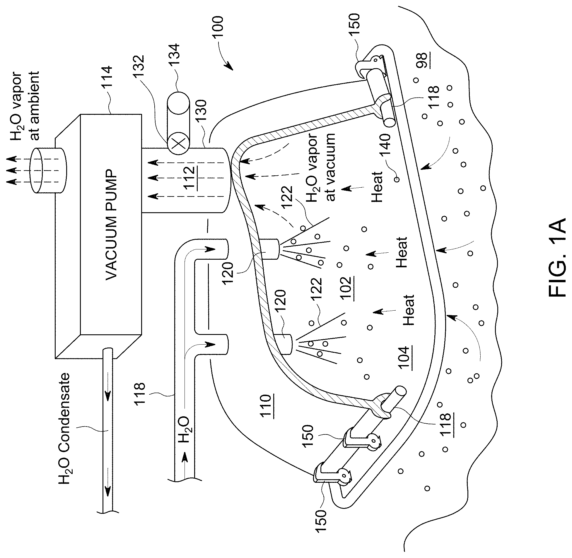 Patent US11779488 Figure 1 – Cooling and refrigeration based on vacuum-driven water evaporation