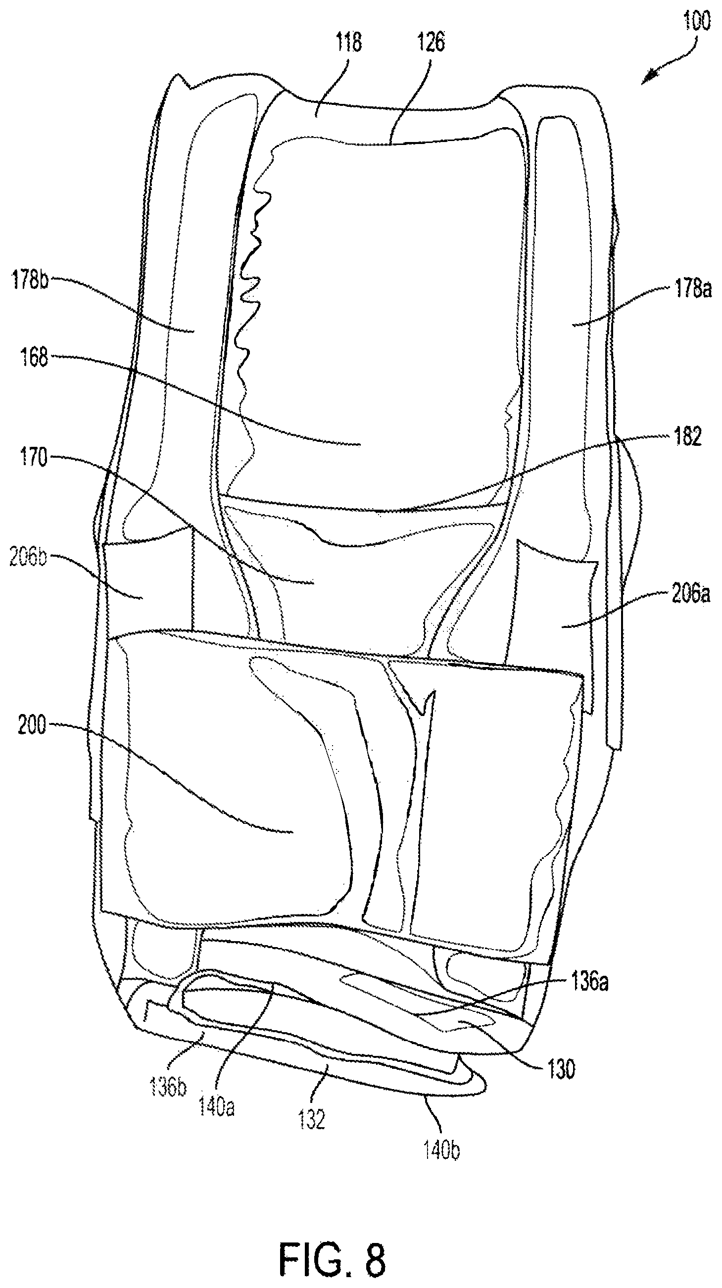 Patent US11779493 Figure 8 – Therapeutic cushioning boot