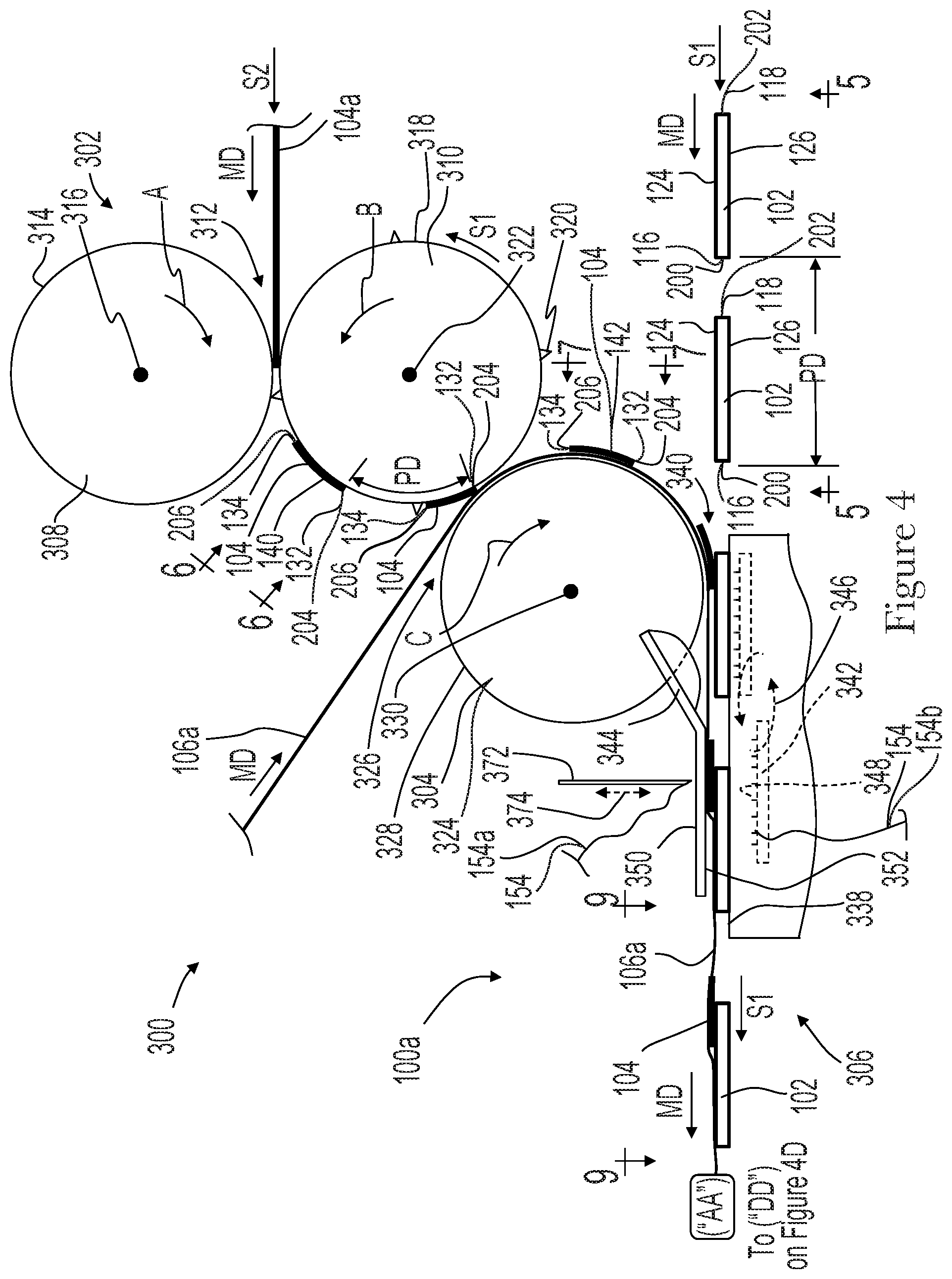 Patent US11779494 Figure 4 – Method and apparatus for making tampons