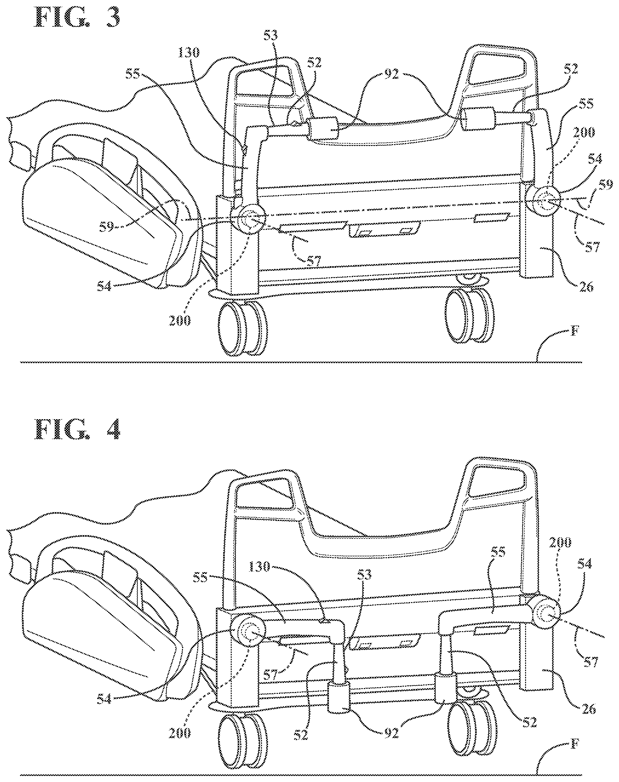 Patent US11779497 Figure 3 – Patient transport apparatus having coordinated user input devices