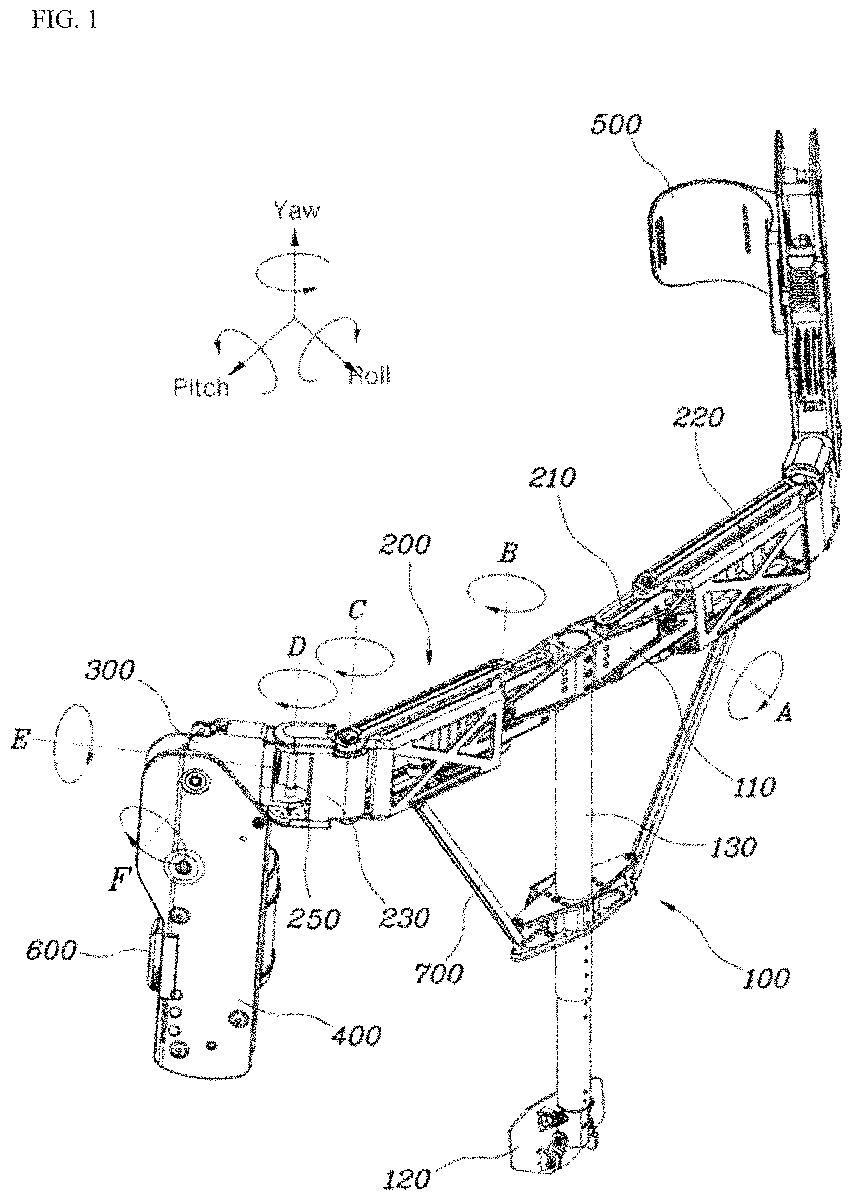 Patent US11779504 Figure 1 – Wearable apparatus for increasing muscular force