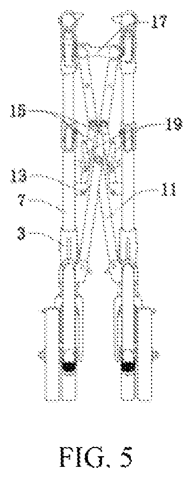 Patent US11779506 Figure 5 – Connecting rod self-locking structure for double-folded rollator