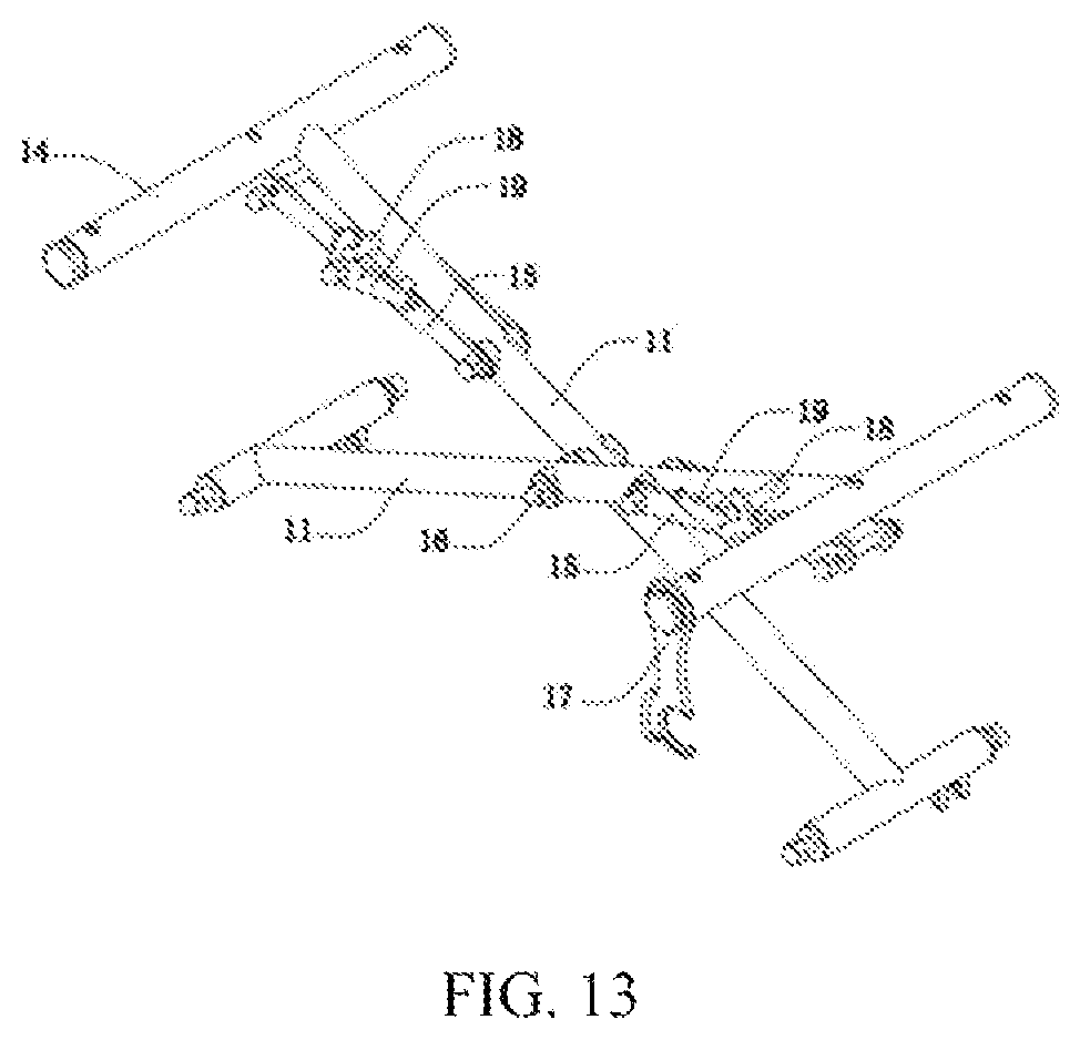 Patent US11779506 Figure 13 – Connecting rod self-locking structure for double-folded rollator