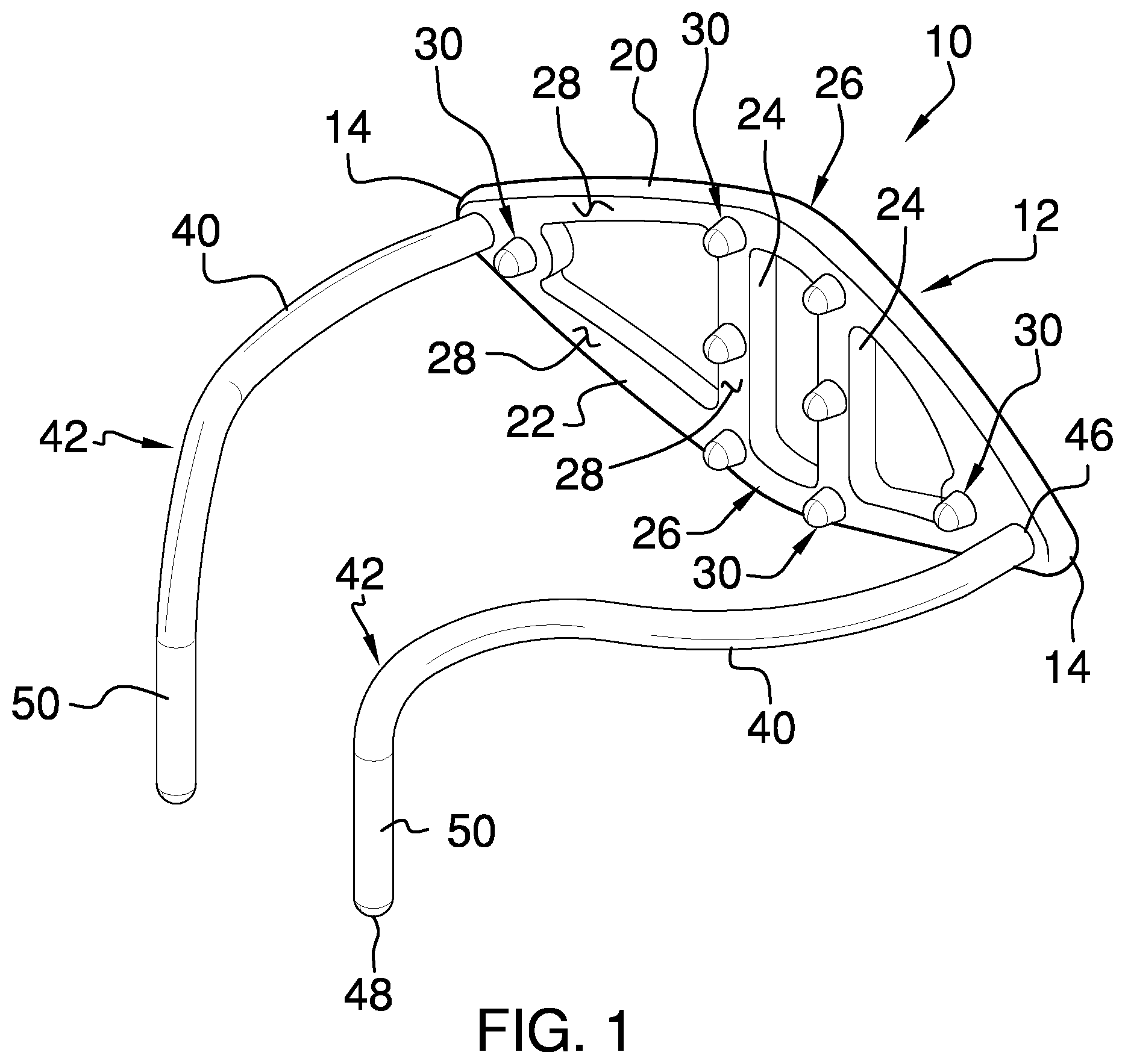 Patent US11779507 Figure 1 – Back massaging assembly