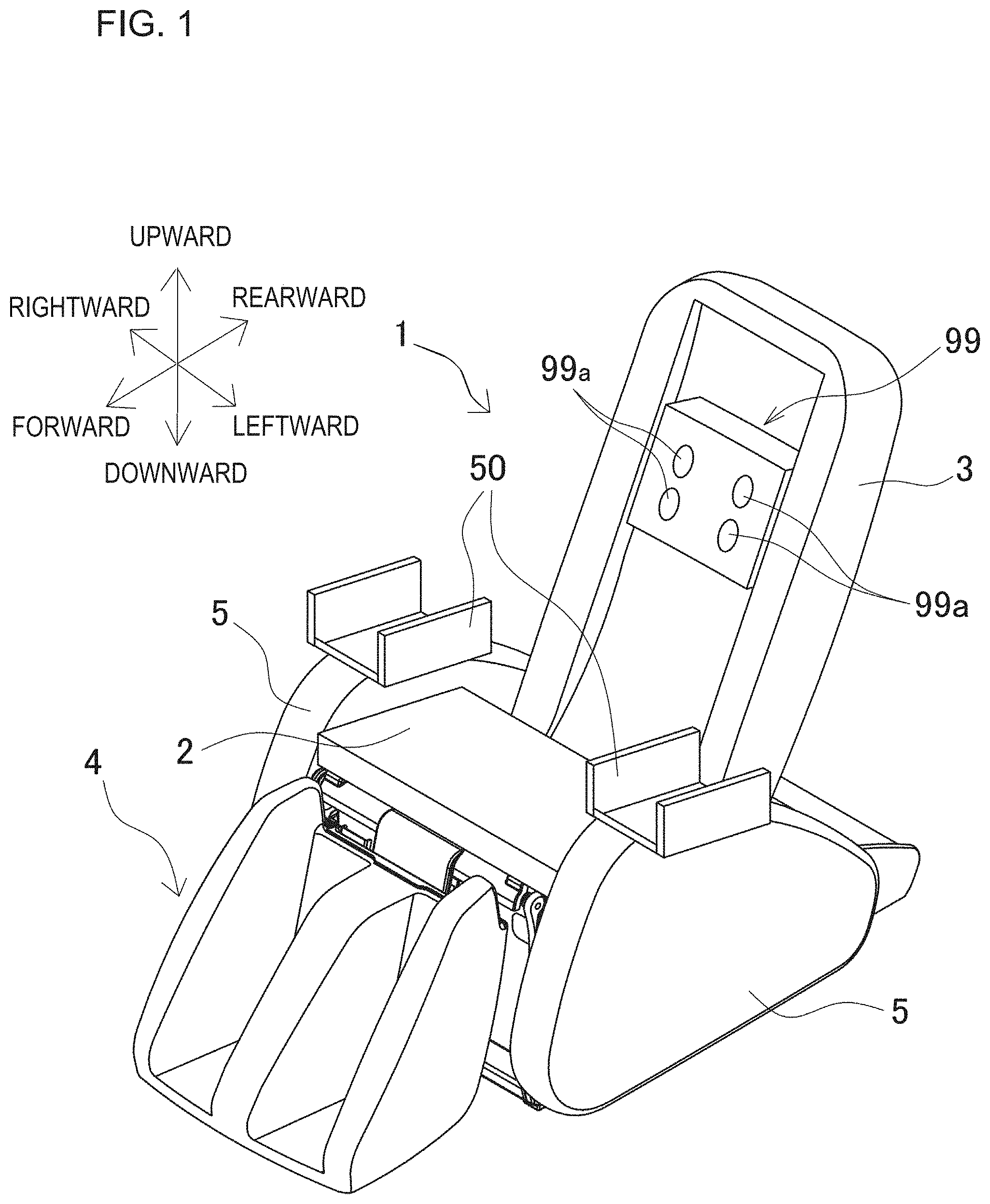 Patent US11779509 Figure 1 – Massage machine