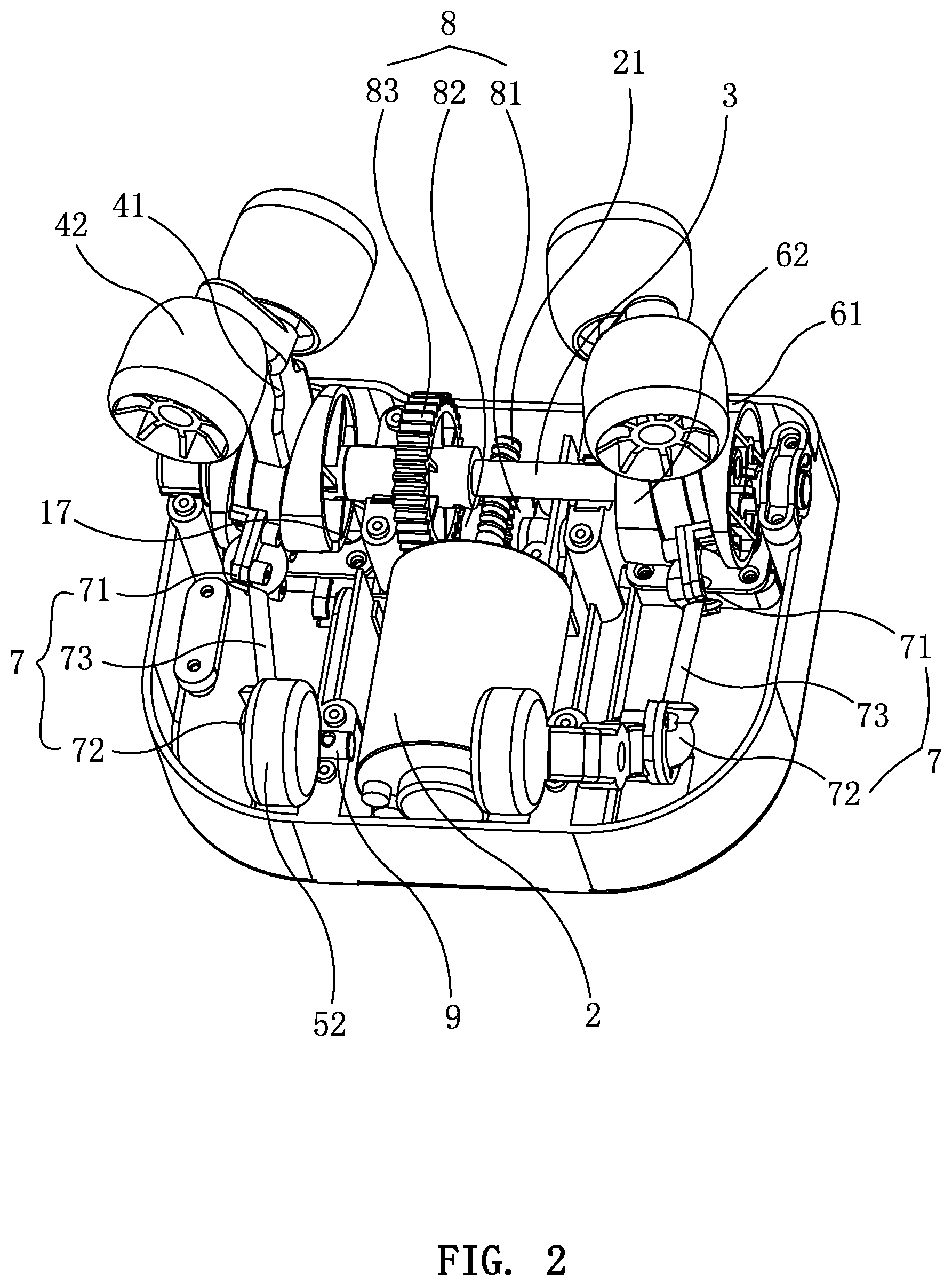 Patent US11779510 Figure 2 – Neck and shoulder massaging mechanism