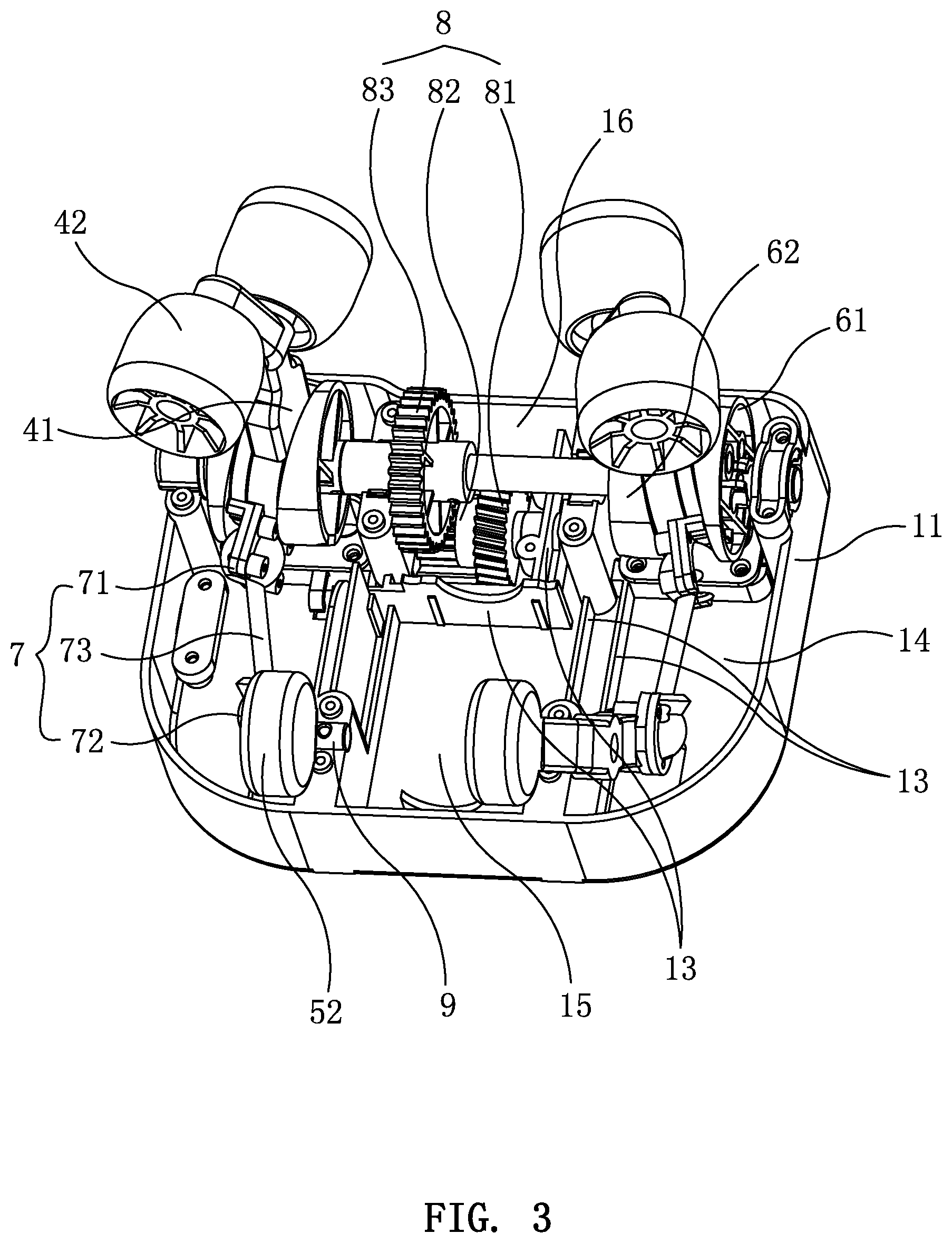 Patent US11779510 Figure 3 – Neck and shoulder massaging mechanism