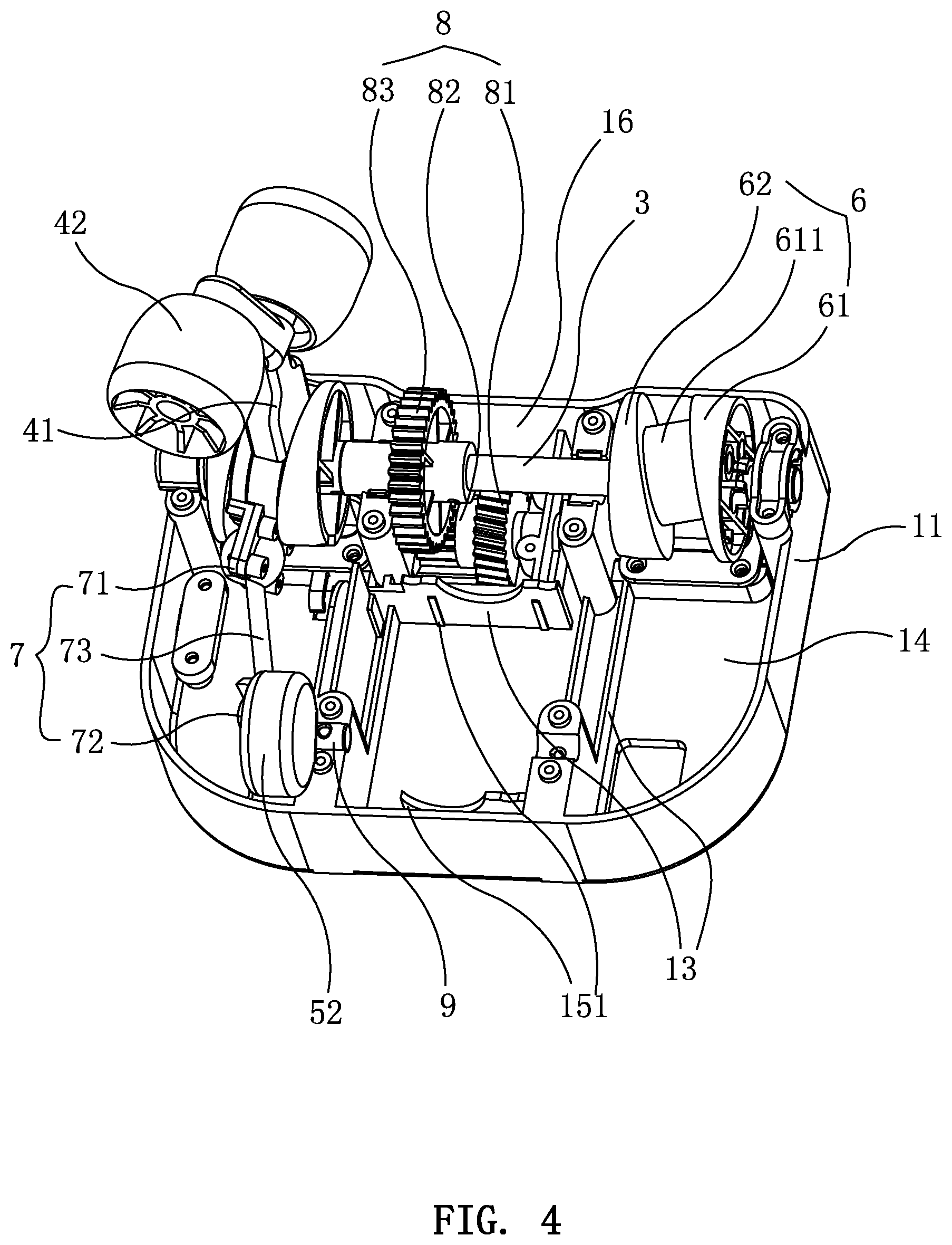 Patent US11779510 Figure 4 – Neck and shoulder massaging mechanism