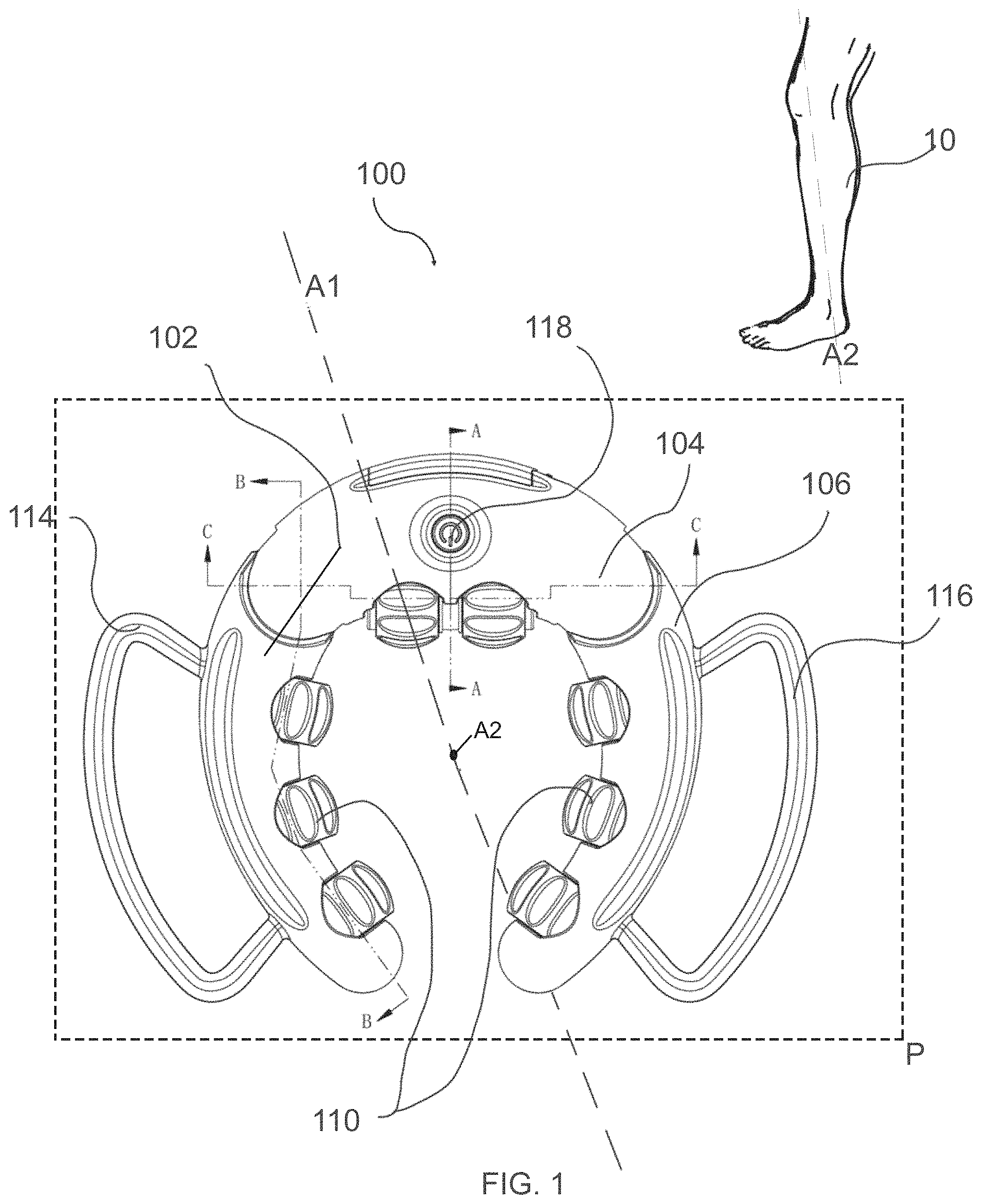 Patent US11779511 Figure 1 – Massage apparatus
