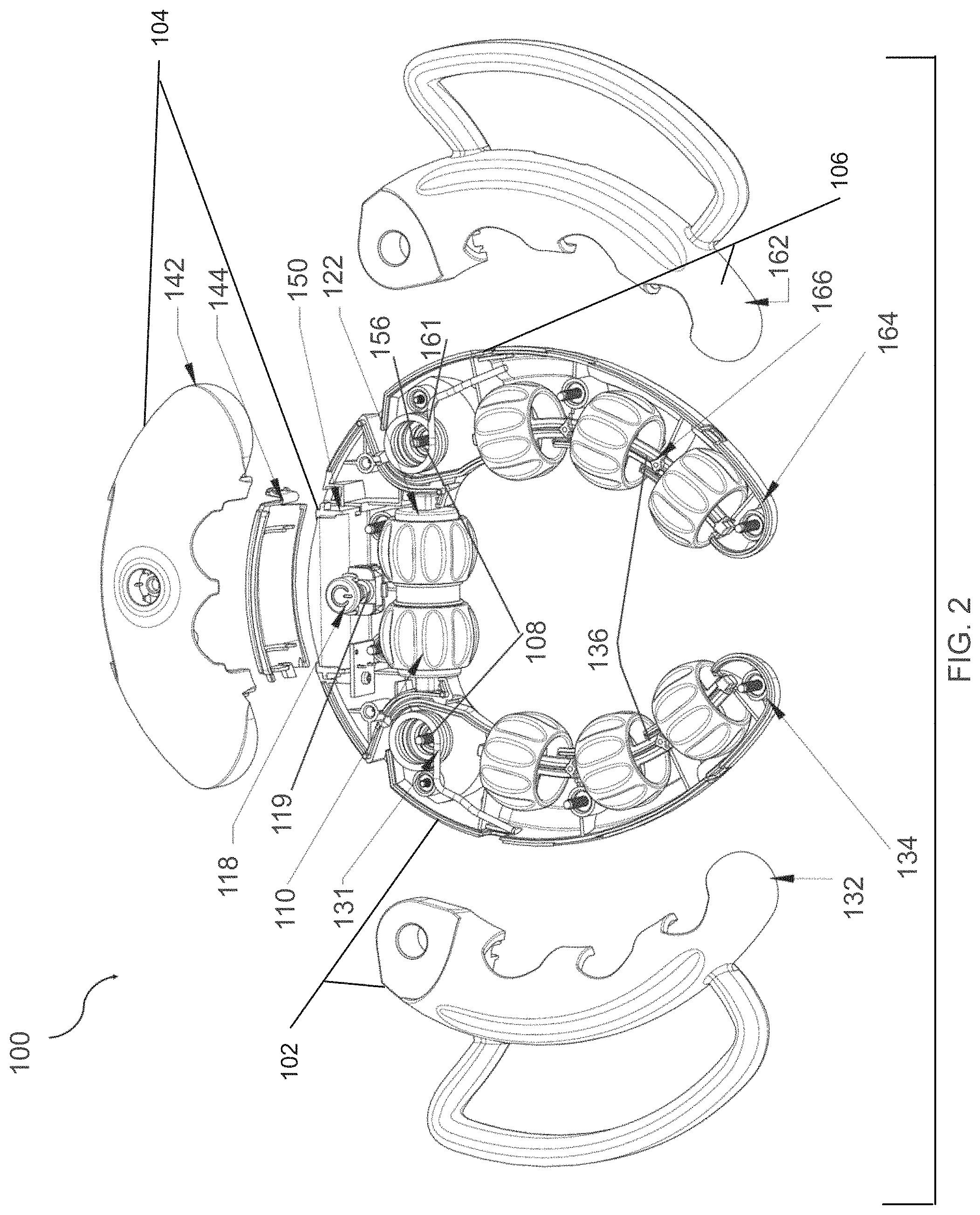 Patent US11779511 Figure 2 – Massage apparatus