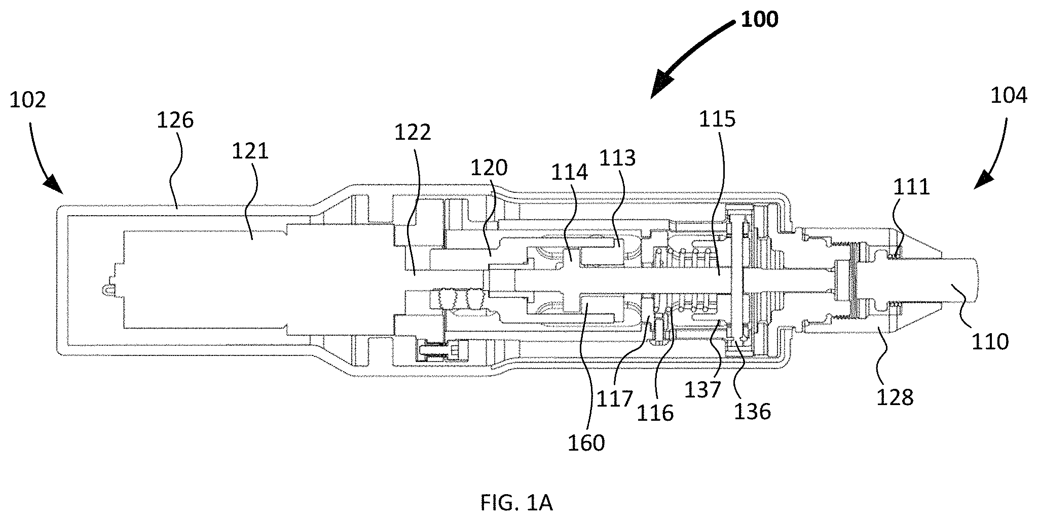 Patent US11779514 Figure 1 – Personal use extracorporeal low intensity acoustic or shock wave mechanical tip and methods of use