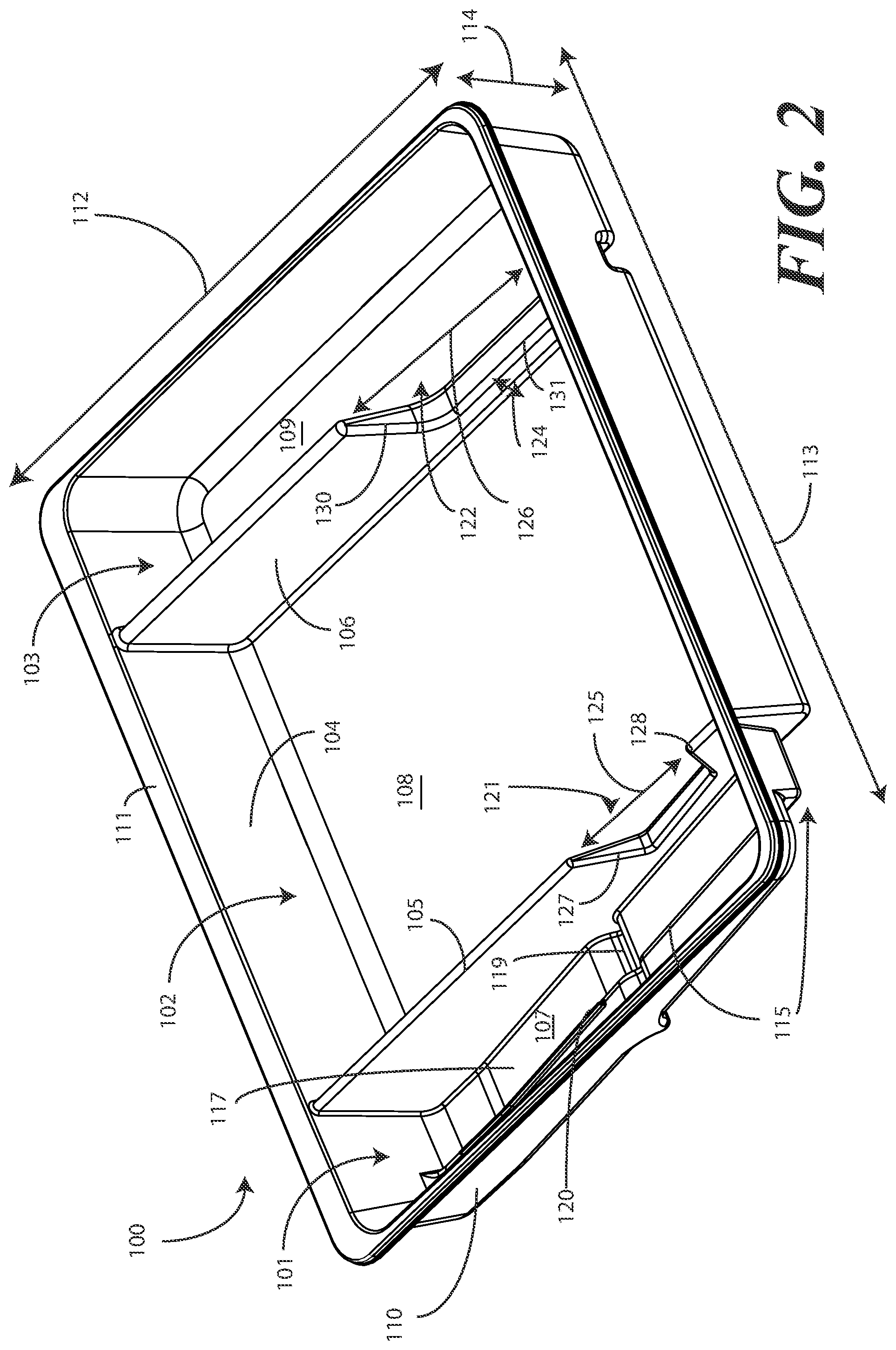 Patent US11779516 Figure 2 – Catheter tray, packaging system, and associated methods