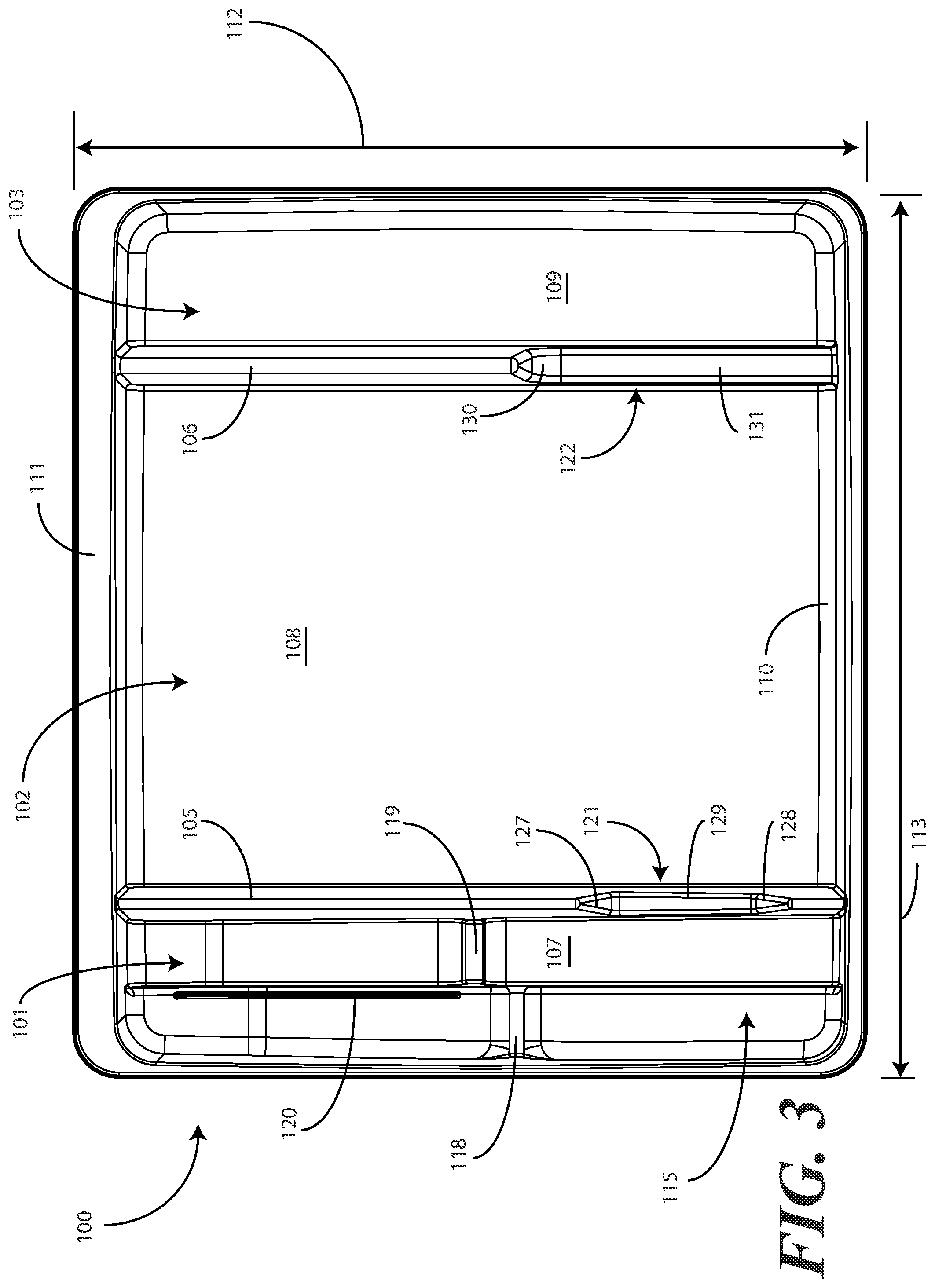 Patent US11779516 Figure 3 – Catheter tray, packaging system, and associated methods
