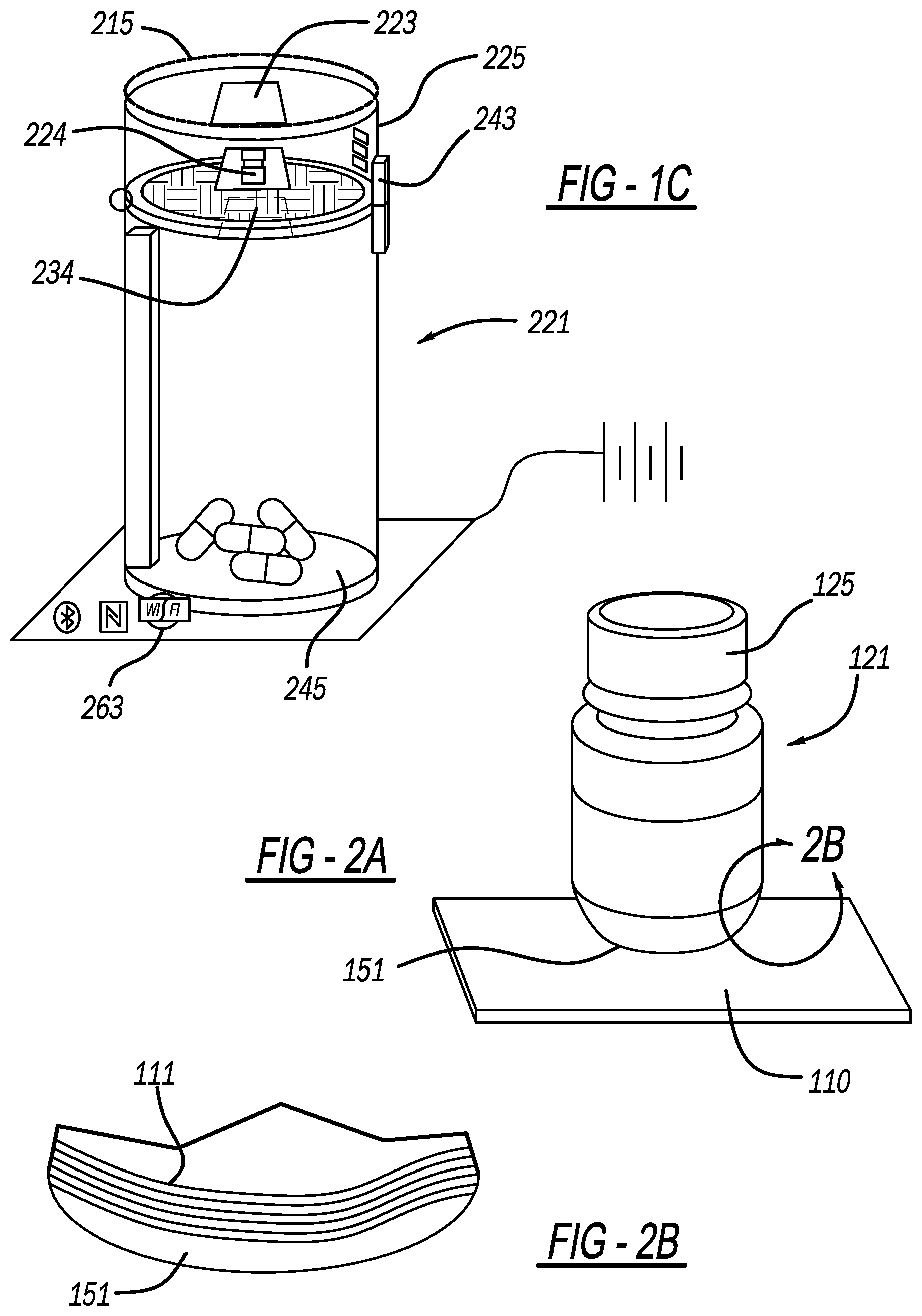 Patent US11779517 Figure 2 – Medication bottle with anti-tampering features