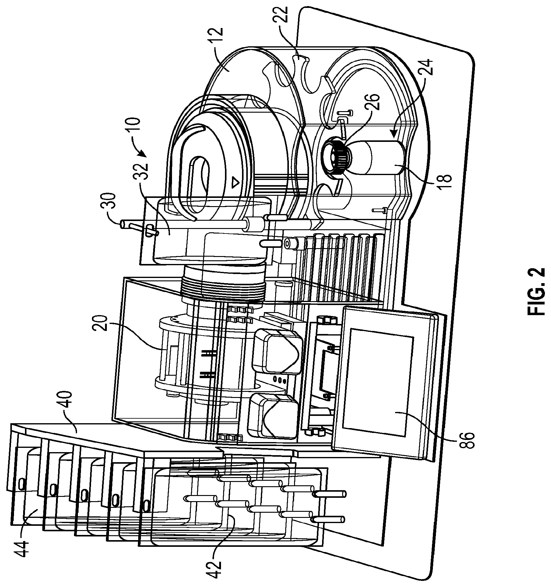 Patent US11779521 Figure 2 – Rotary valve pump for automatic drug compounder